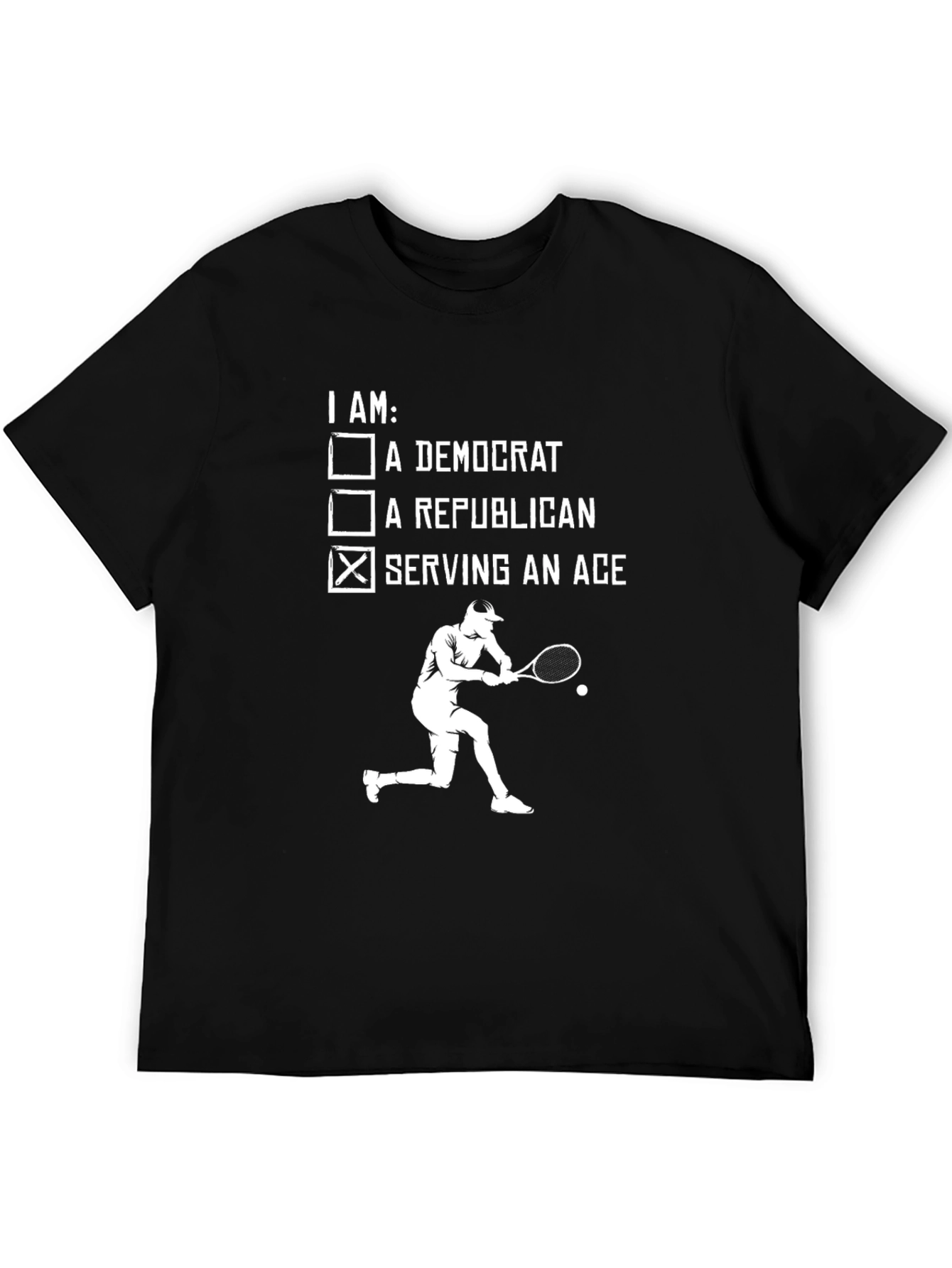 Serving an Ace T-Shirt - Tennis Player Design - 5