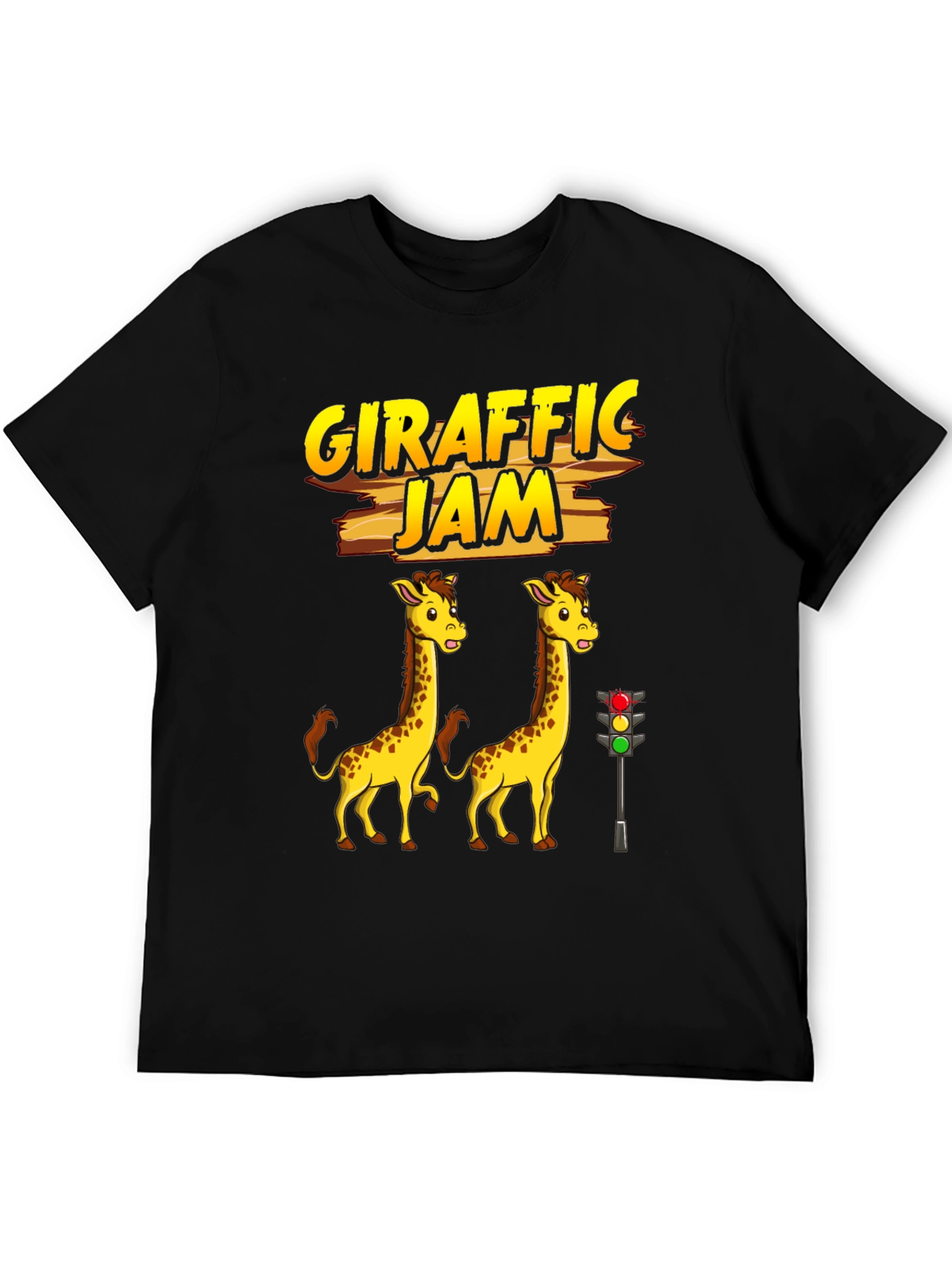 Black Girafffic Jam Tee - Funny Traffic Humor Shirt view 5