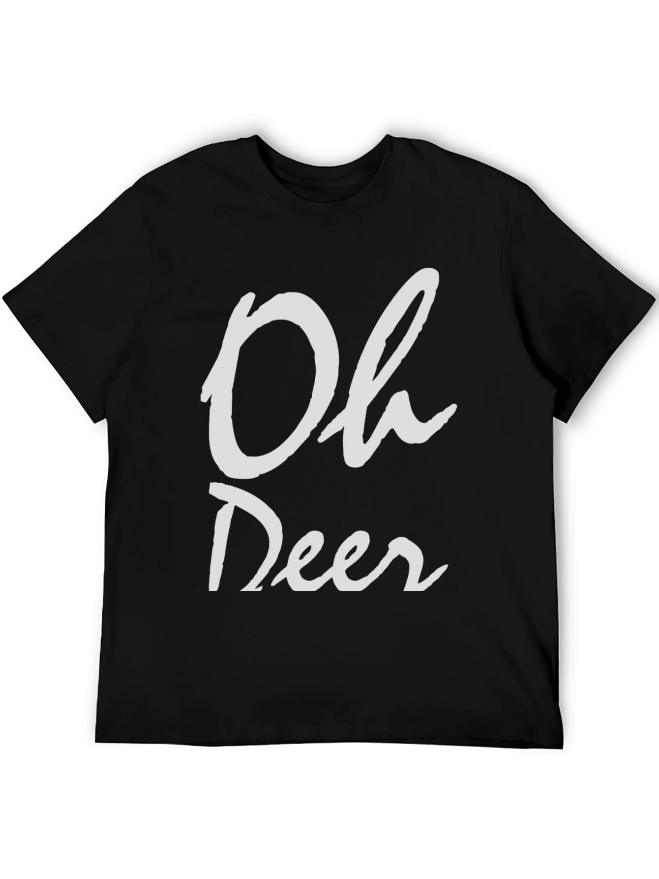 Black Oh Deer T-Shirt - Funny Graphic Tee view 5