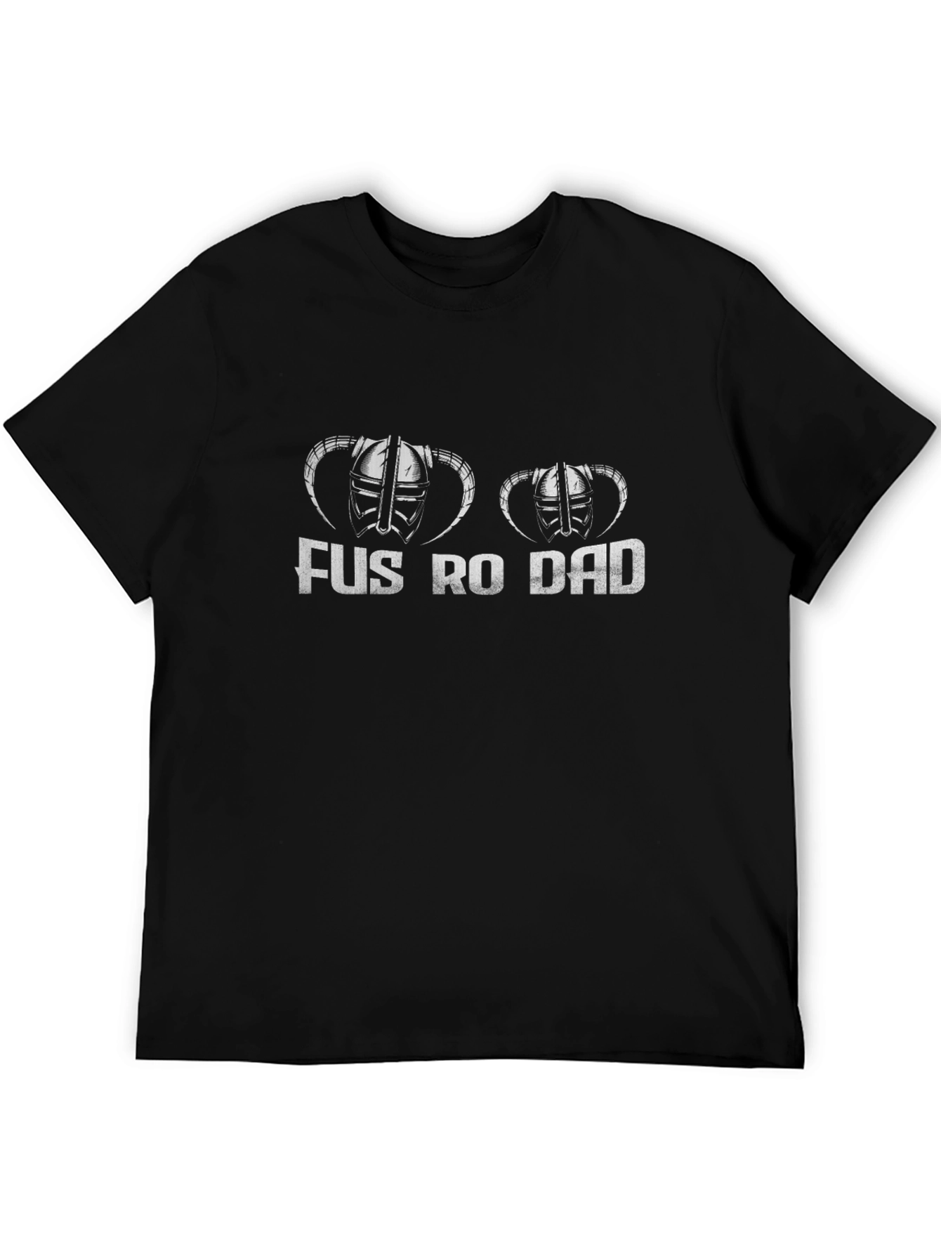 Black Fus Ro Dad T-Shirt - Funny Gamer Dad Tee view 5