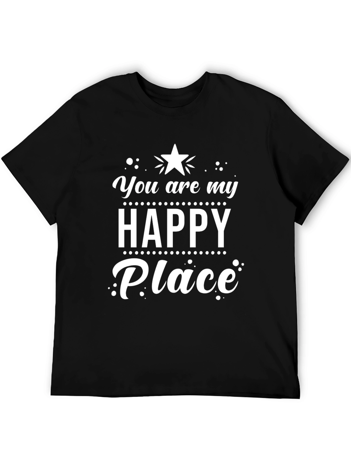 Black You Are My Happy Place Black Graphic Tee view 5