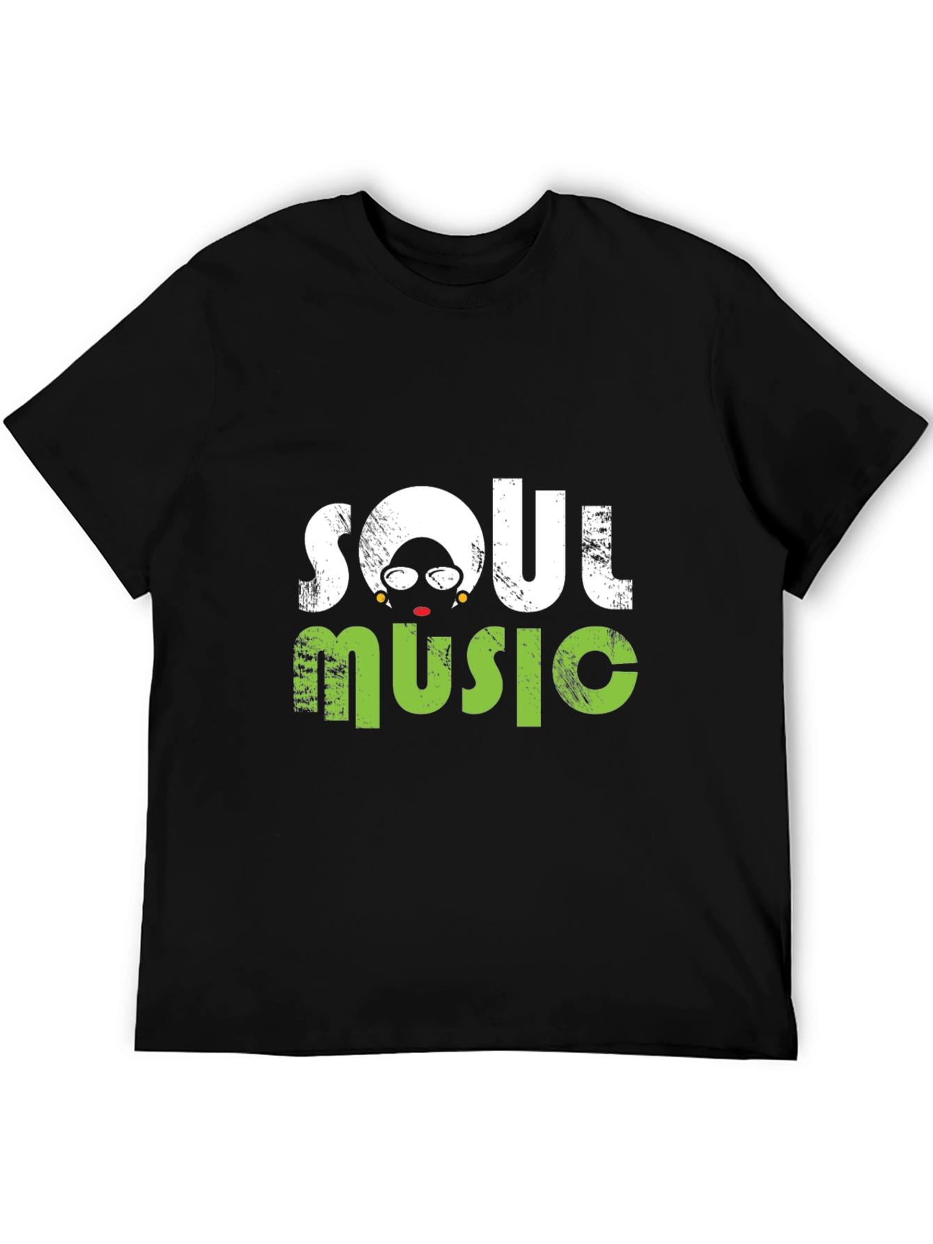 Black Soul Music Graphic Black T-Shirt view 5