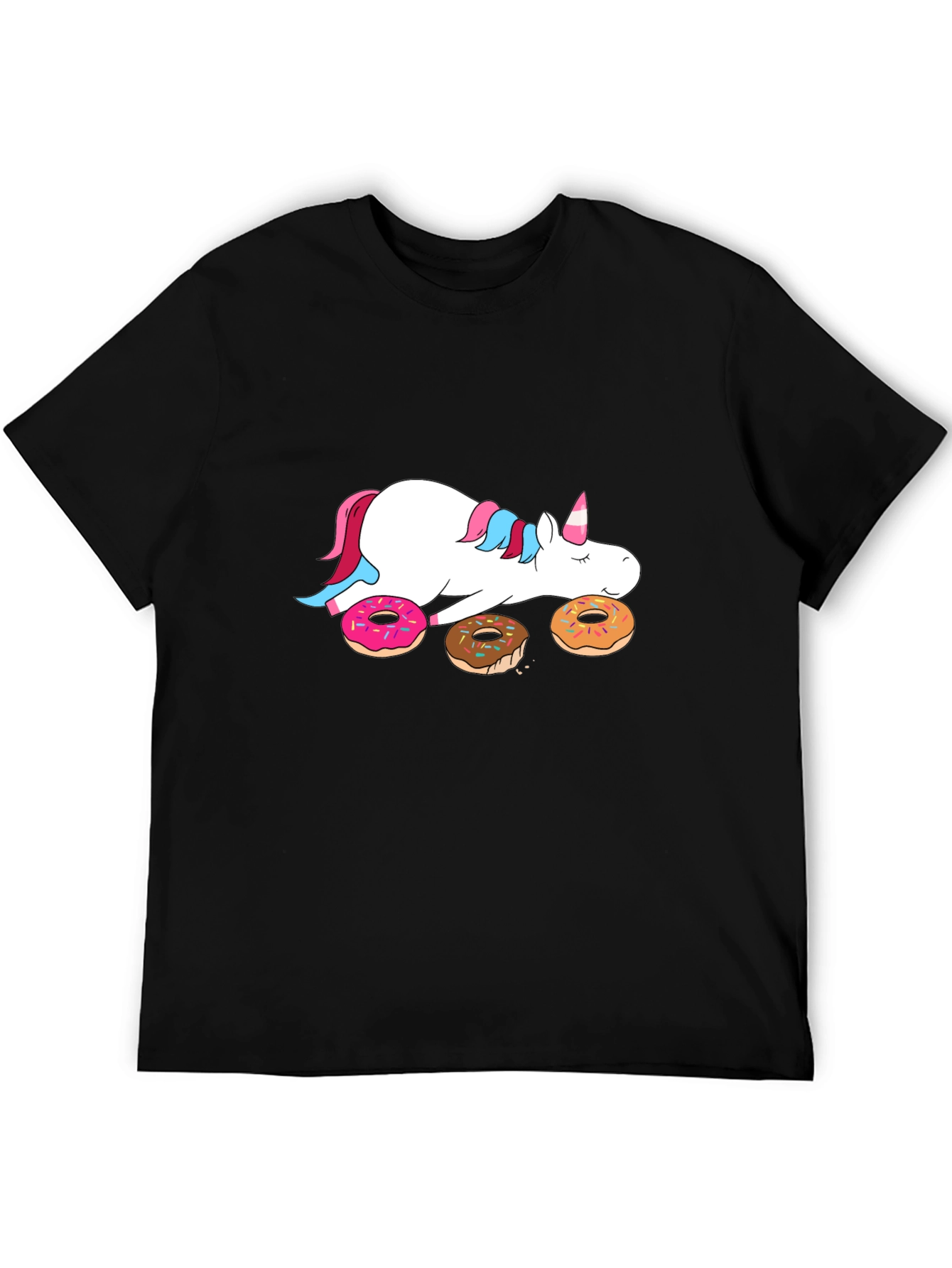 Black Unicorn Donuts T-Shirt - Whimsical Tee view 5