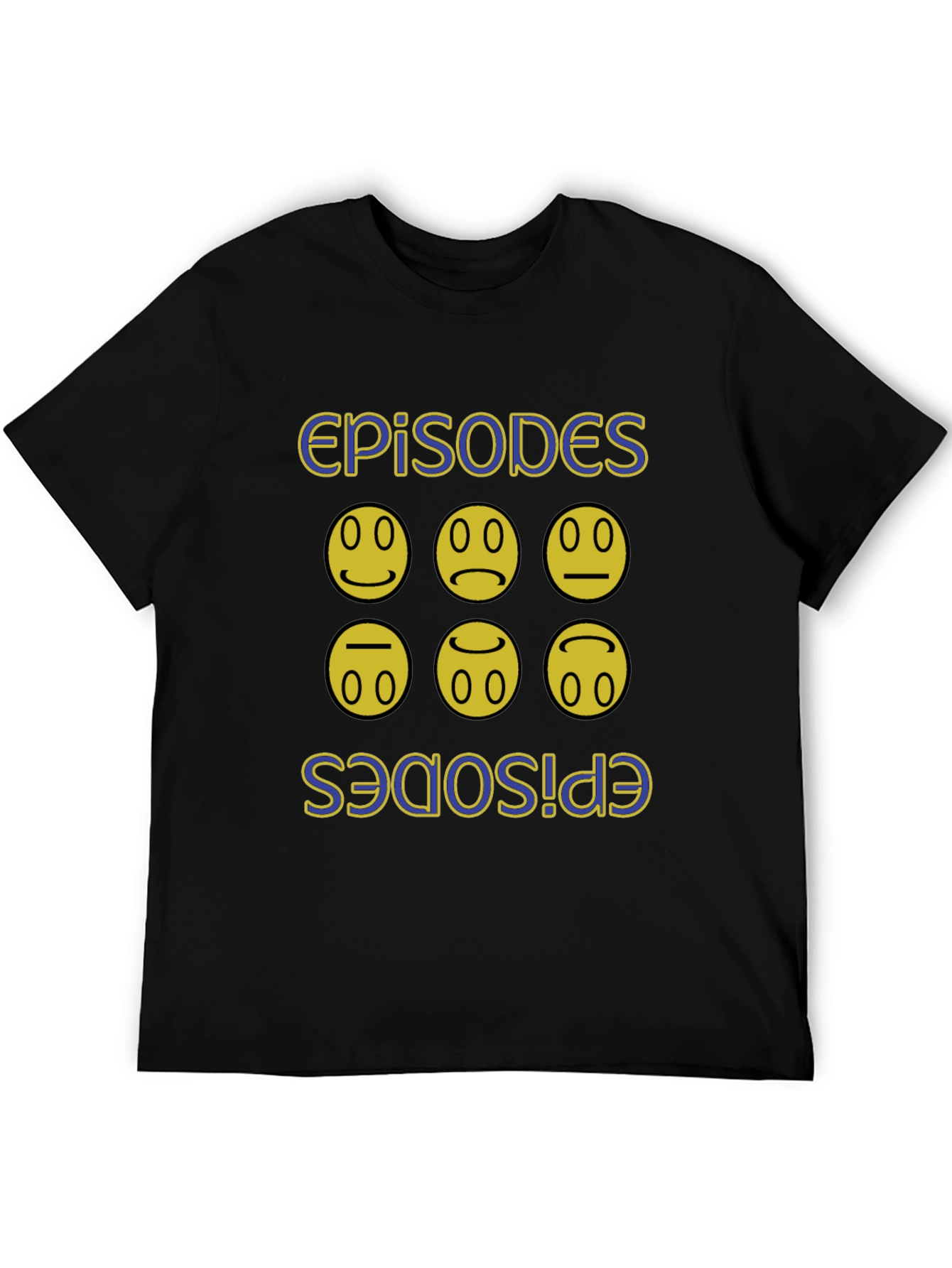 Black Episodes Faces Graphic Black T-Shirt view 5