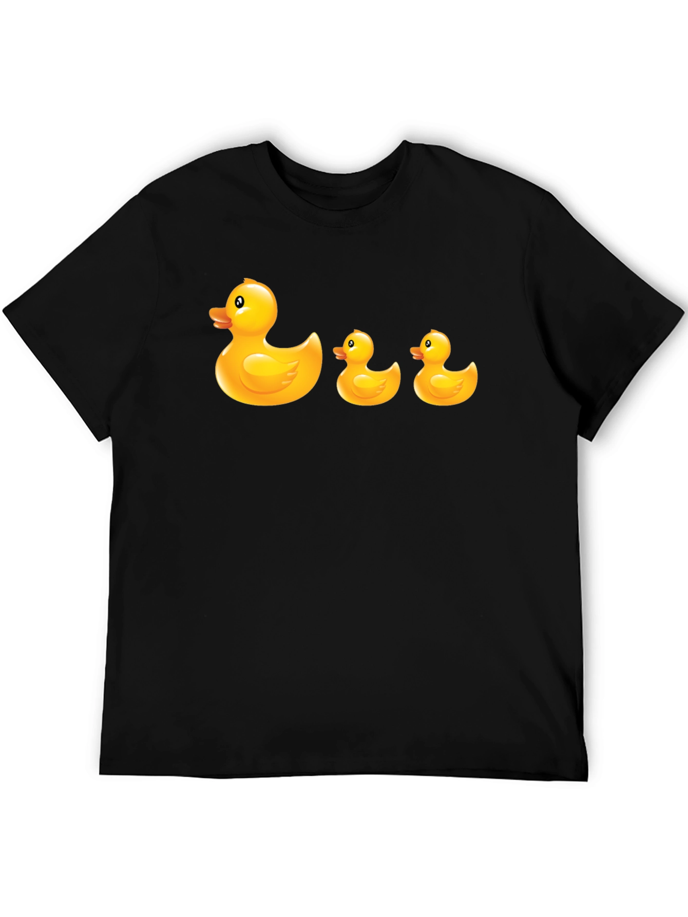 Black Rubber Duck T-Shirt - Quirky Black Cotton Tee view 5