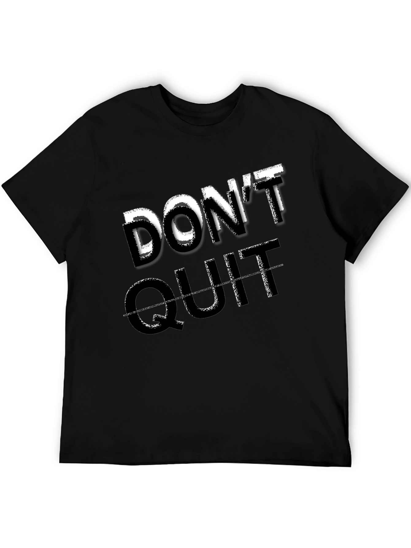 Black Don't Quit Motivational Graphic Tee view 5