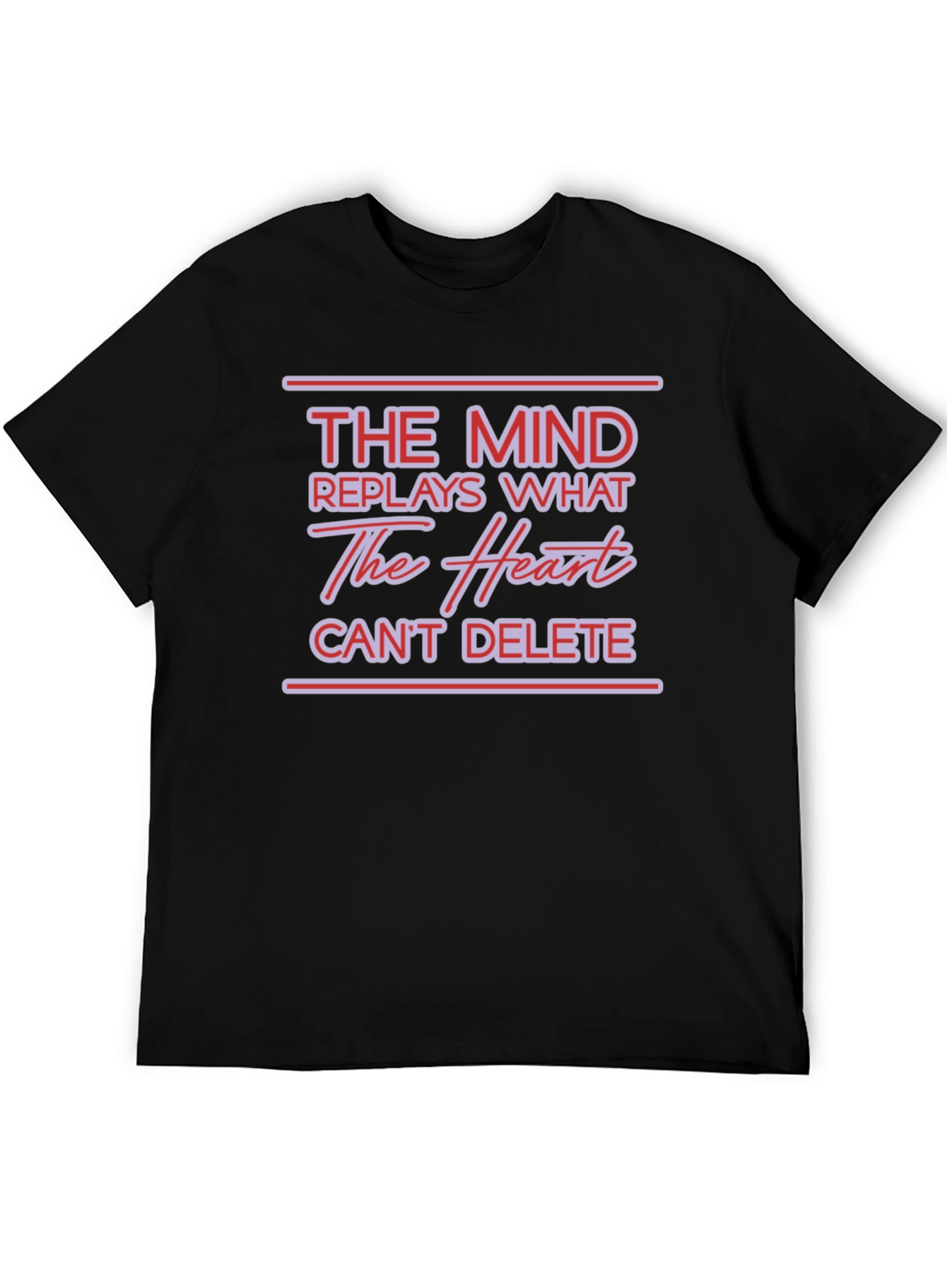 Black The Mind T-Shirt - Heart Can't Delete view 5