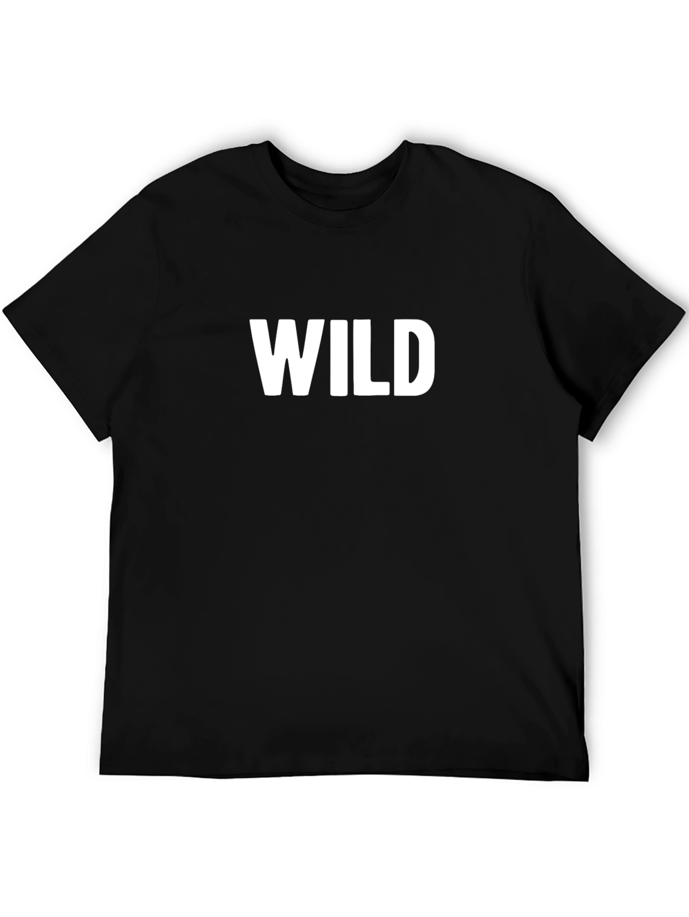 Black Wild Graphic Print Black T-Shirt view 5