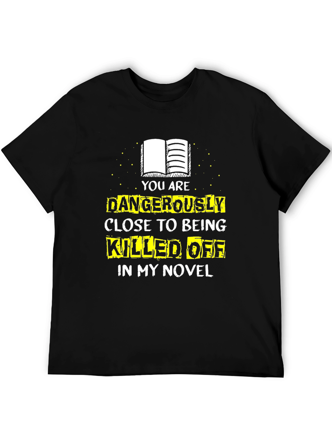 Black Dangerously Close Novel T-Shirt view 5