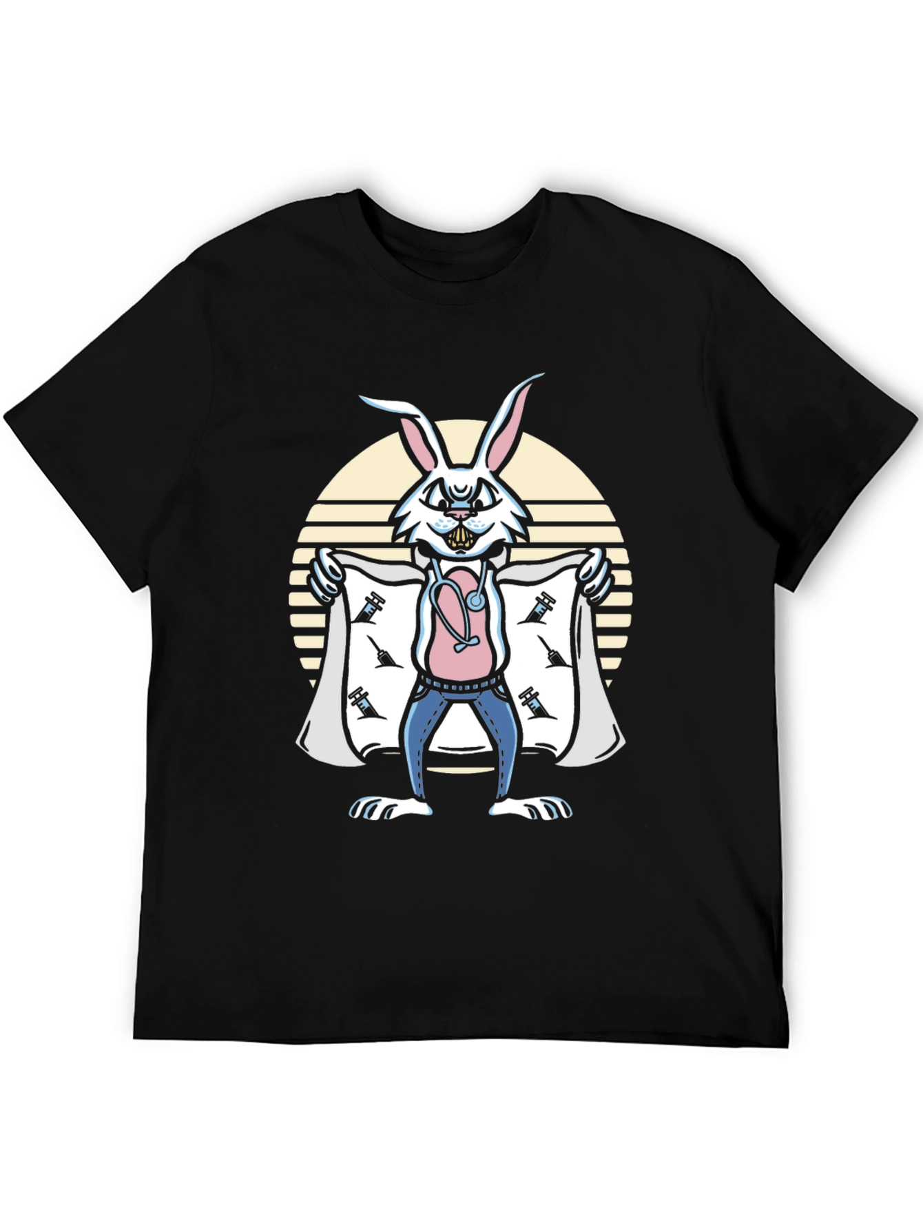 Black Rabbit Doctor Graphic Tee - Medical Humor view 5