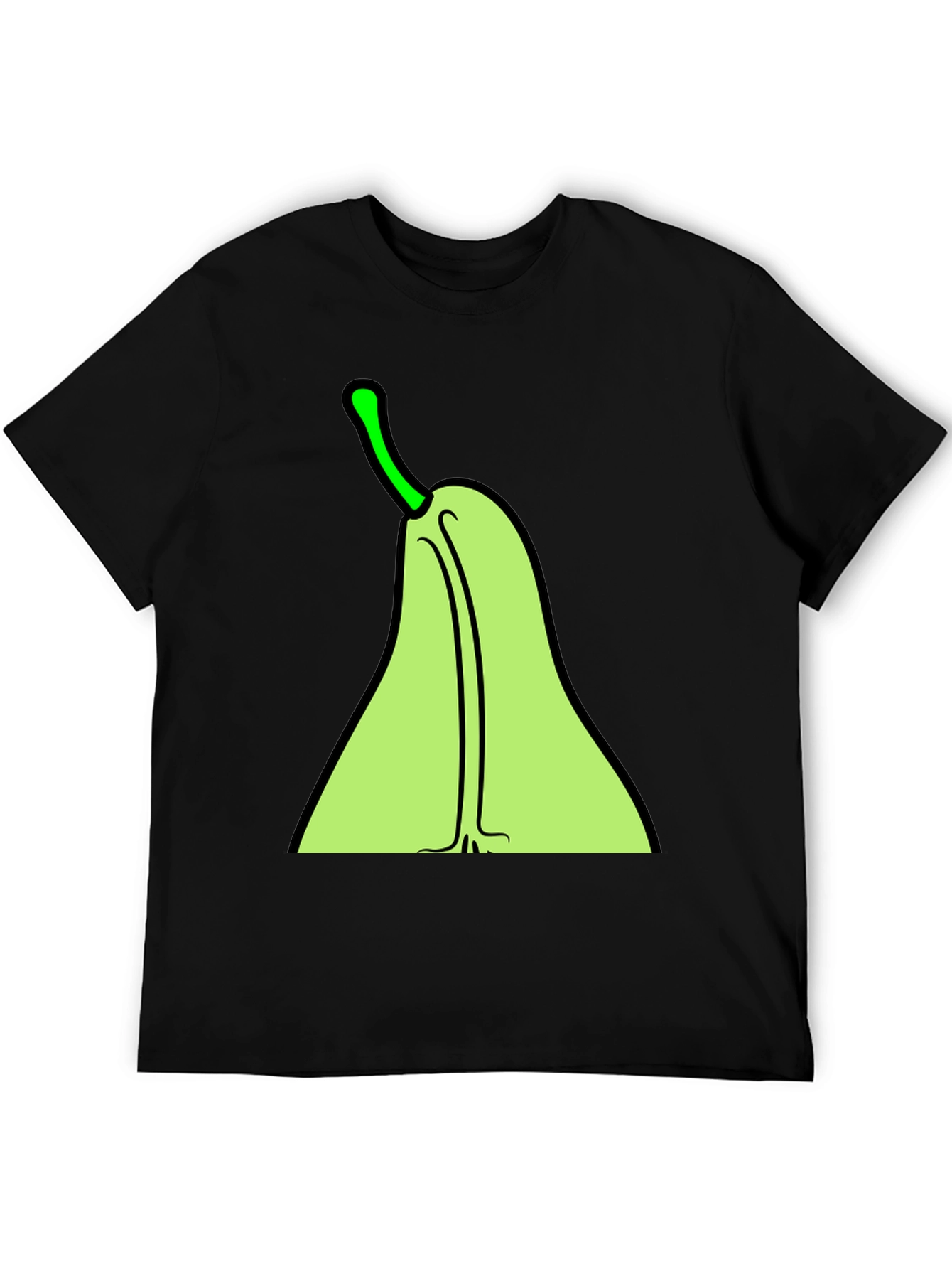 Black Pear Graphic Tee - Quirky Fruit T-Shirt view 5
