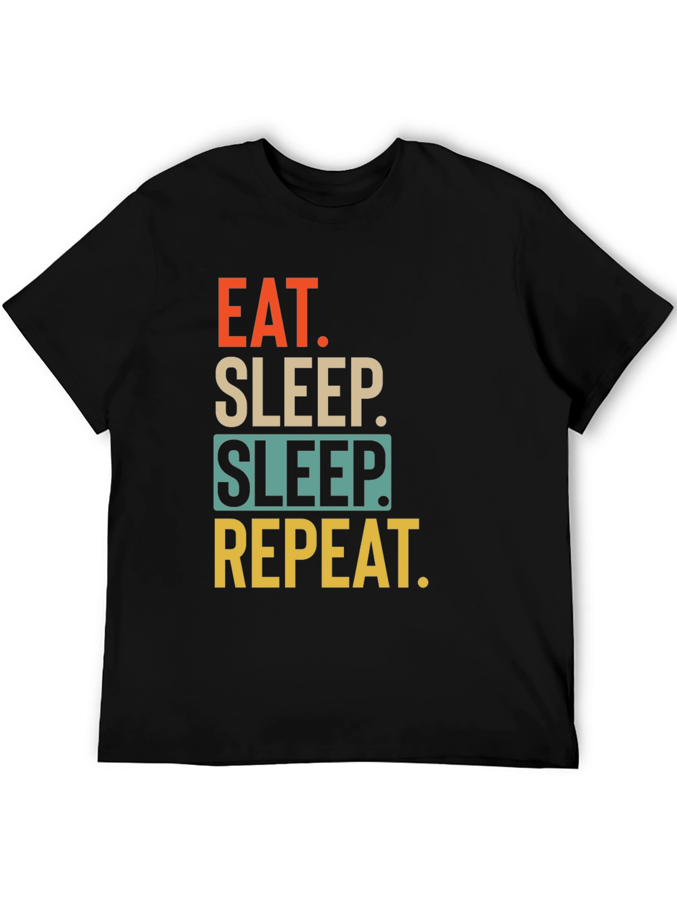 Black Eat Sleep Repeat Graphic T-Shirt view 5