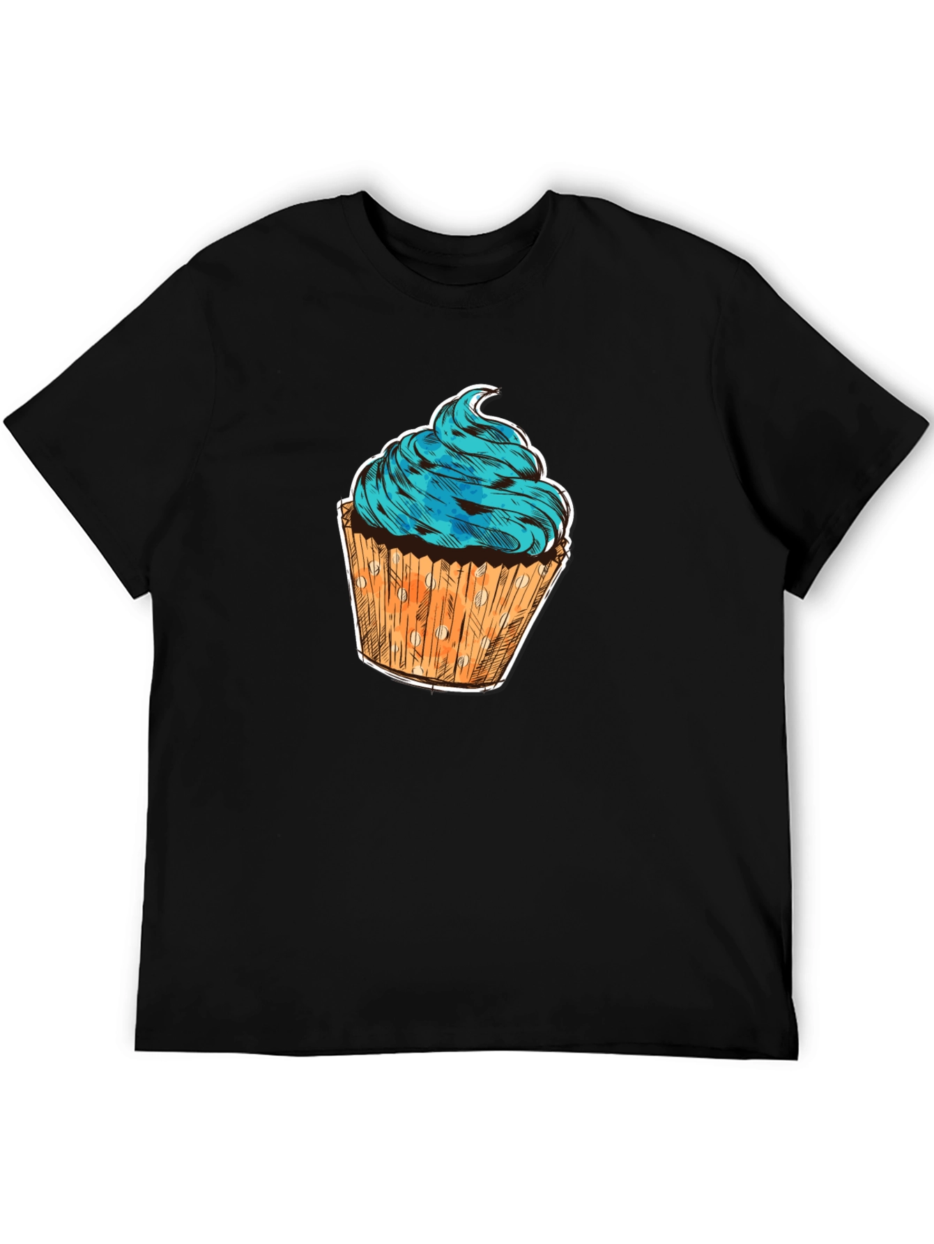Black Cupcake Graphic T-Shirt - Sweet Treat Design view 5