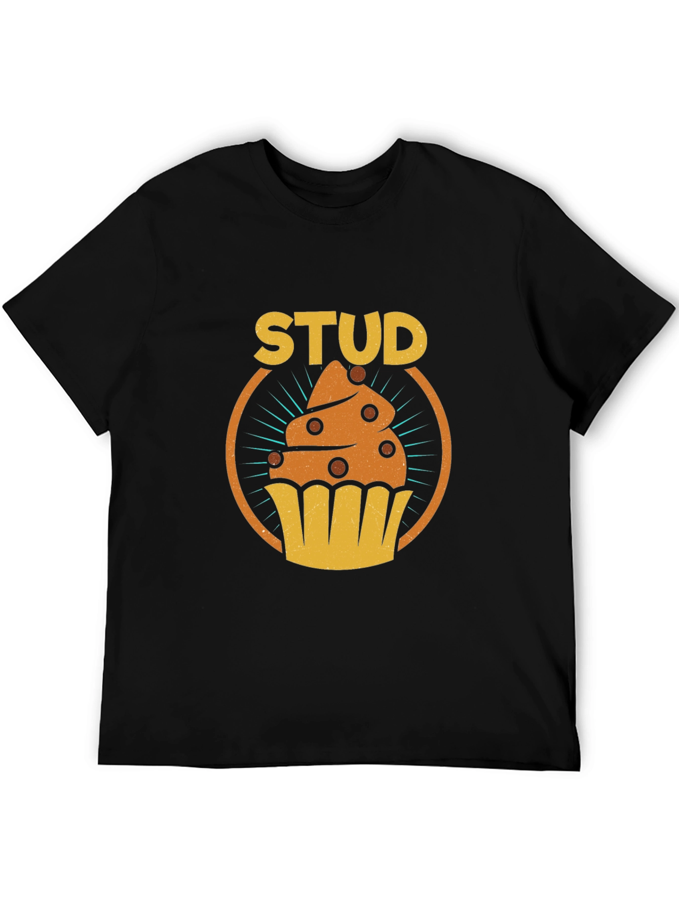 Black Stud Muffin Graphic Tee - Novelty Men's T-Shirt view 5