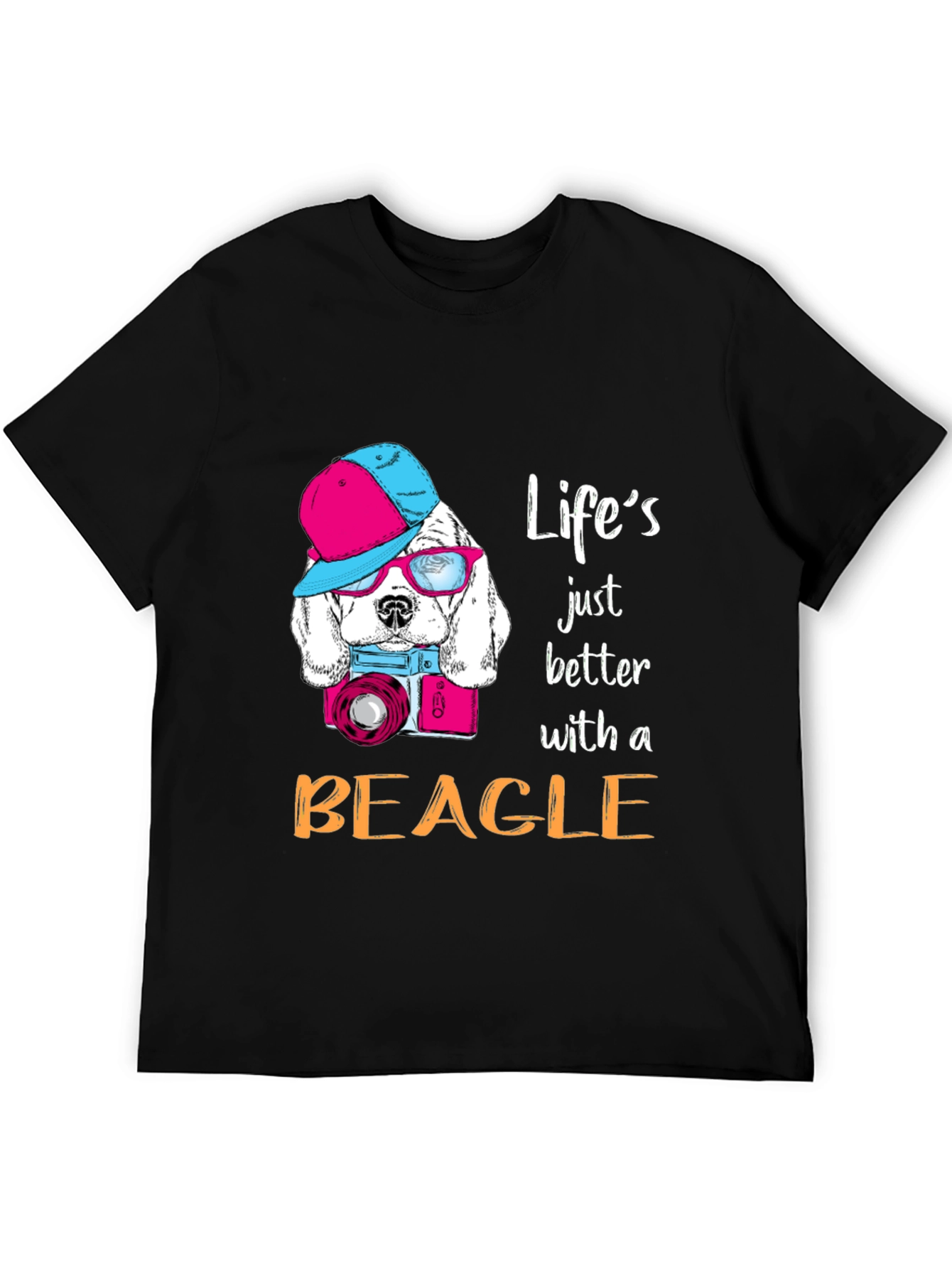 Black Beagle Lover T-Shirt: Life's Better with a Beagle! view 5