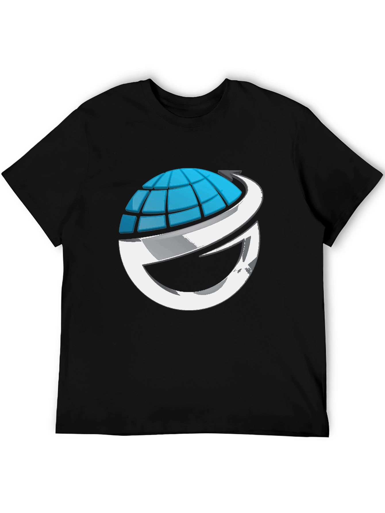 Black Global Vision Graphic Tee - Black Cotton Blend view 5