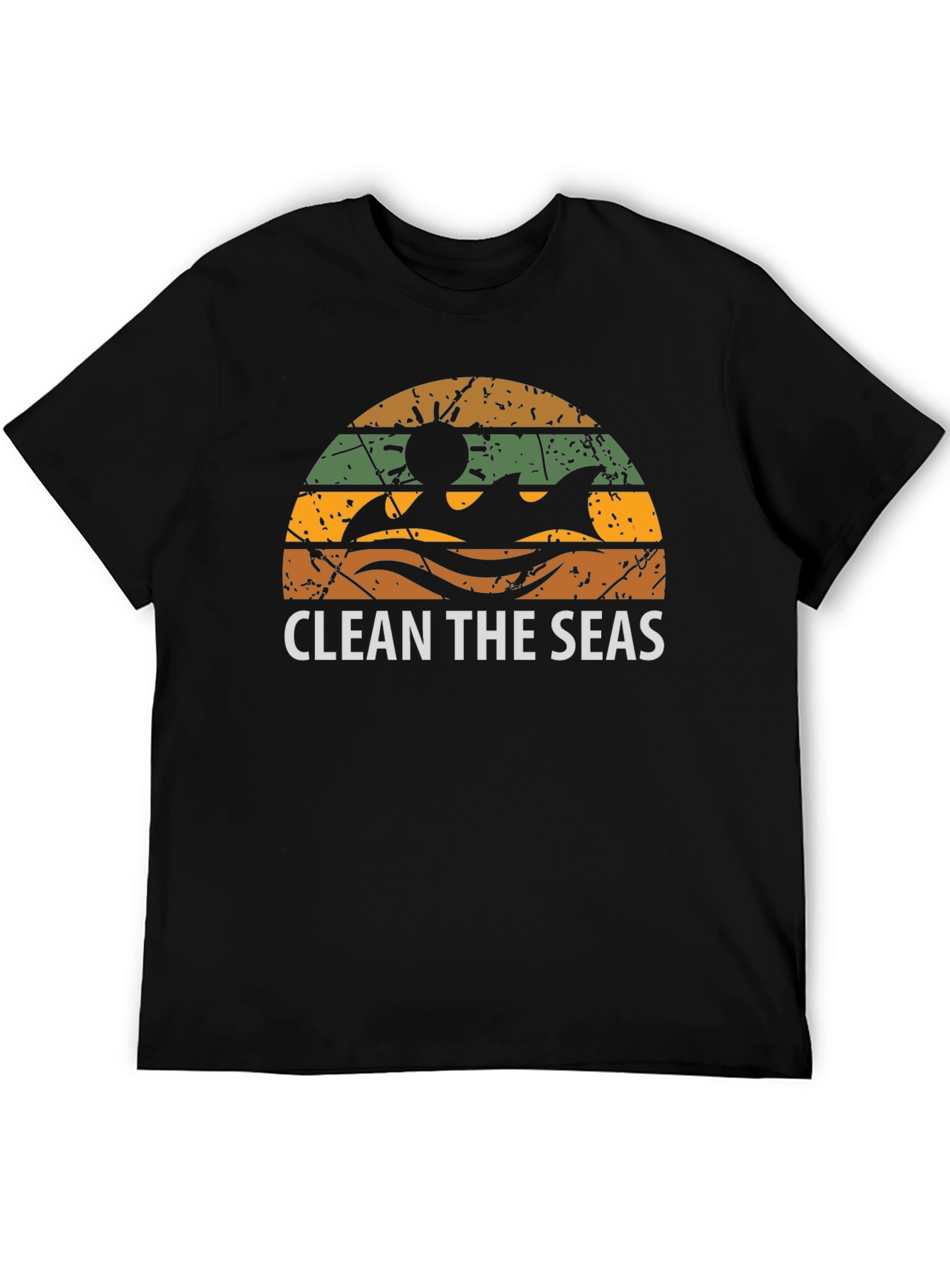 Black Clean the Seas Graphic Tee - Black view 5