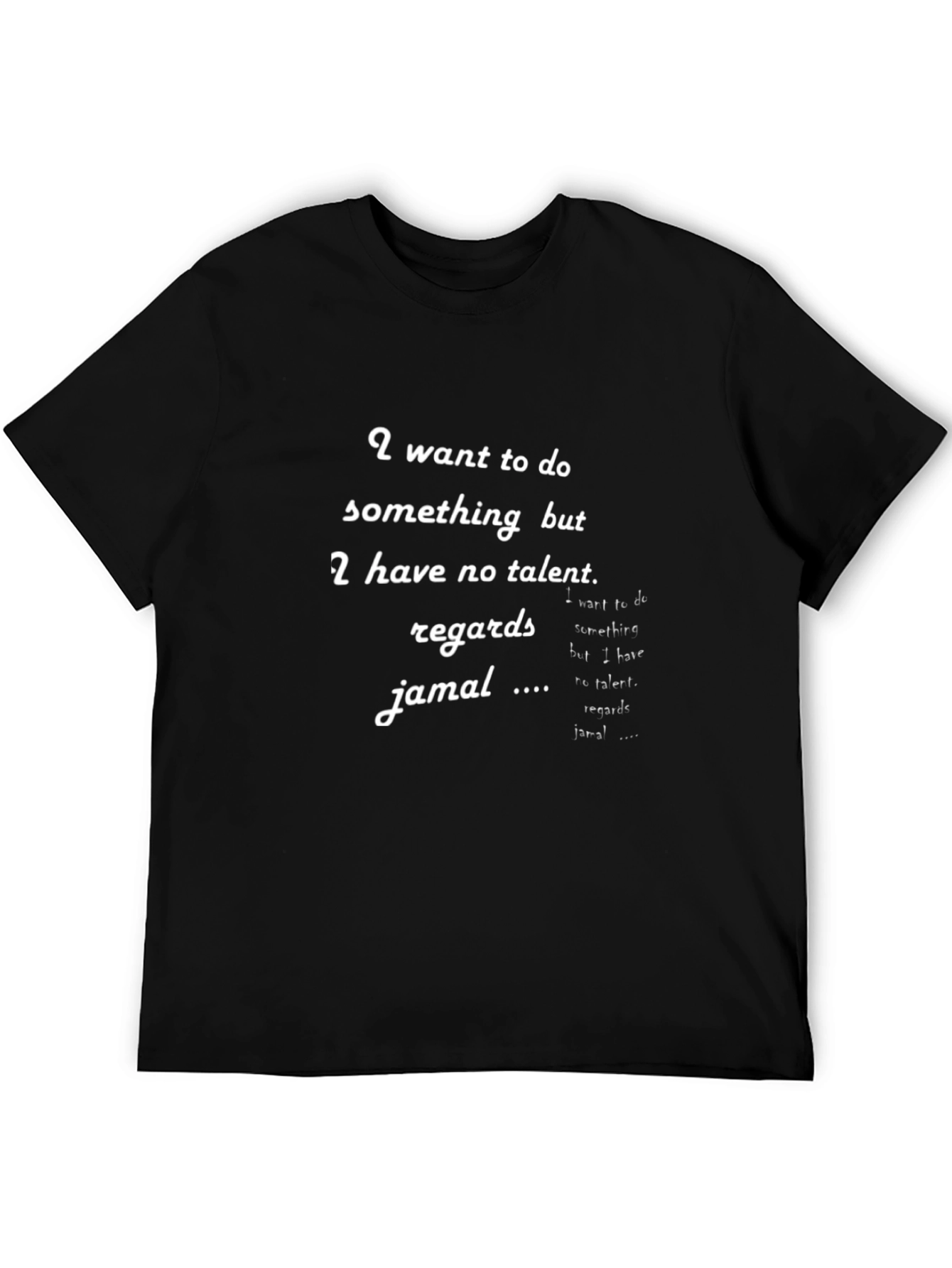 Black Funny Statement T-Shirt - I Want to Do Something view 5