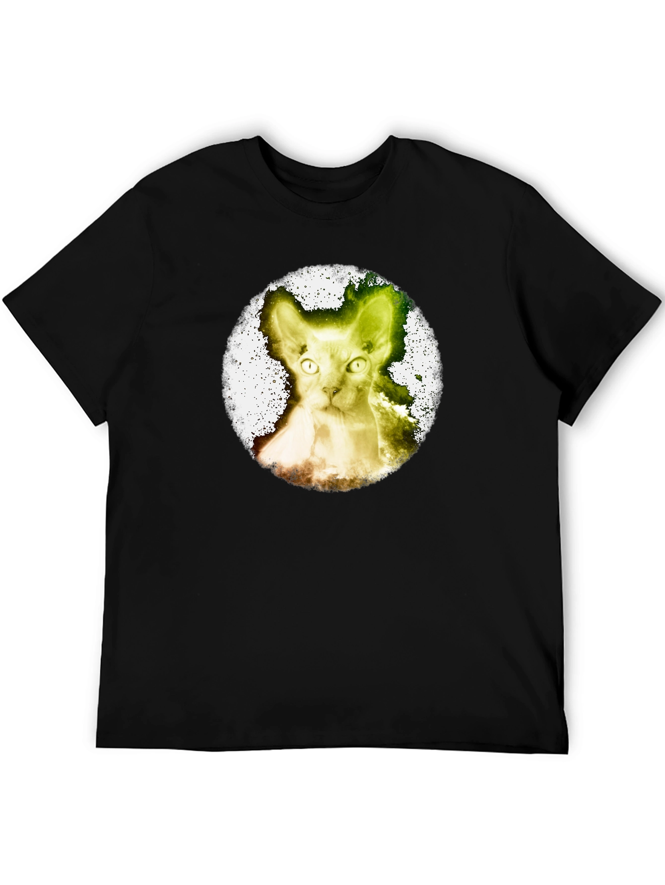 Black Sphynx Cat Graphic T-Shirt - Unique Design view 5