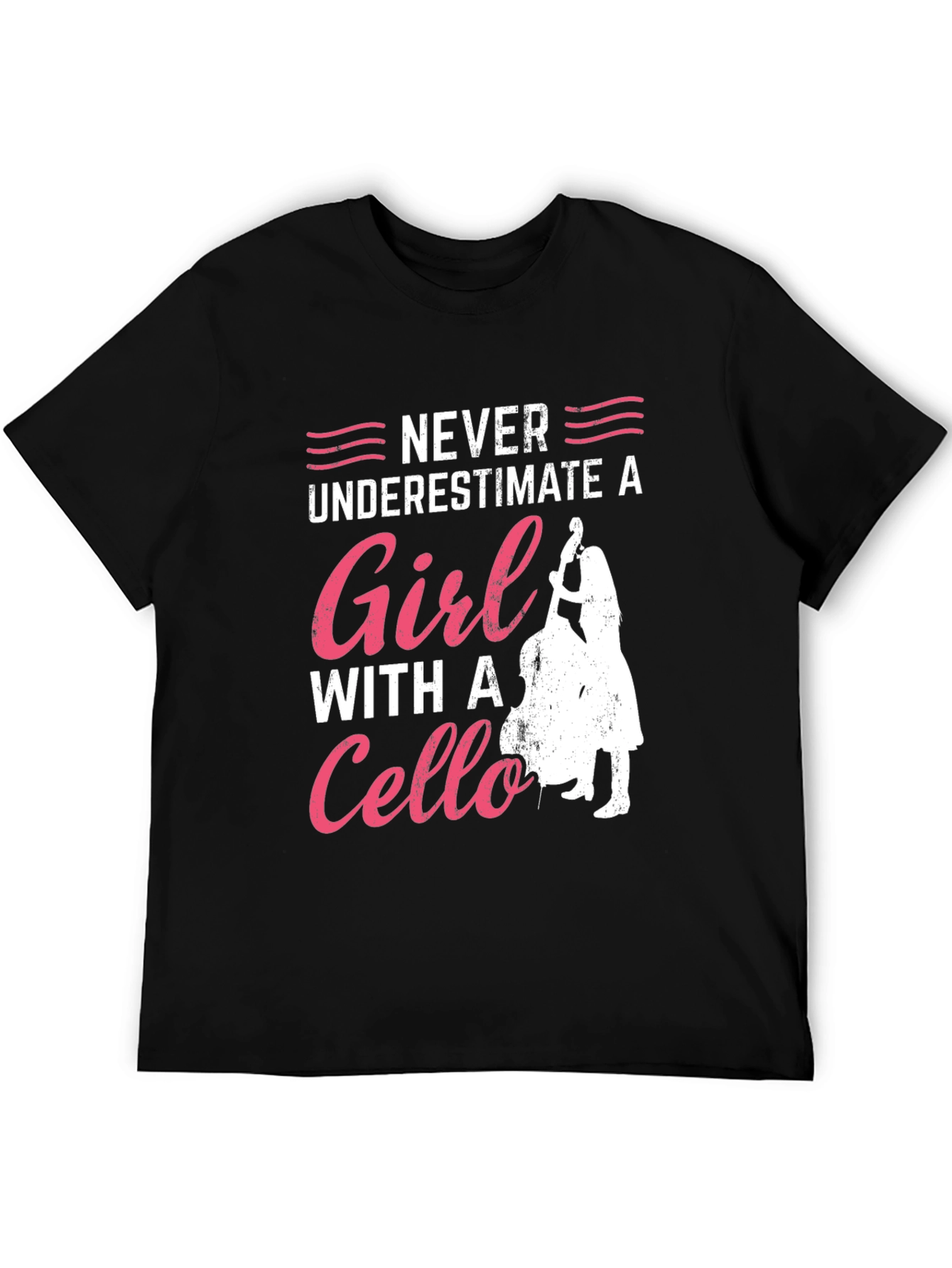 Black Never Underestimate A Girl With a Cello T-Shirt view 5