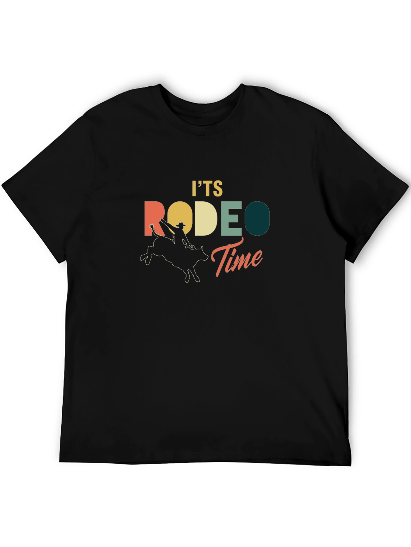 Black Rodeo Time Graphic Tee - Black Cotton Comfort view 5