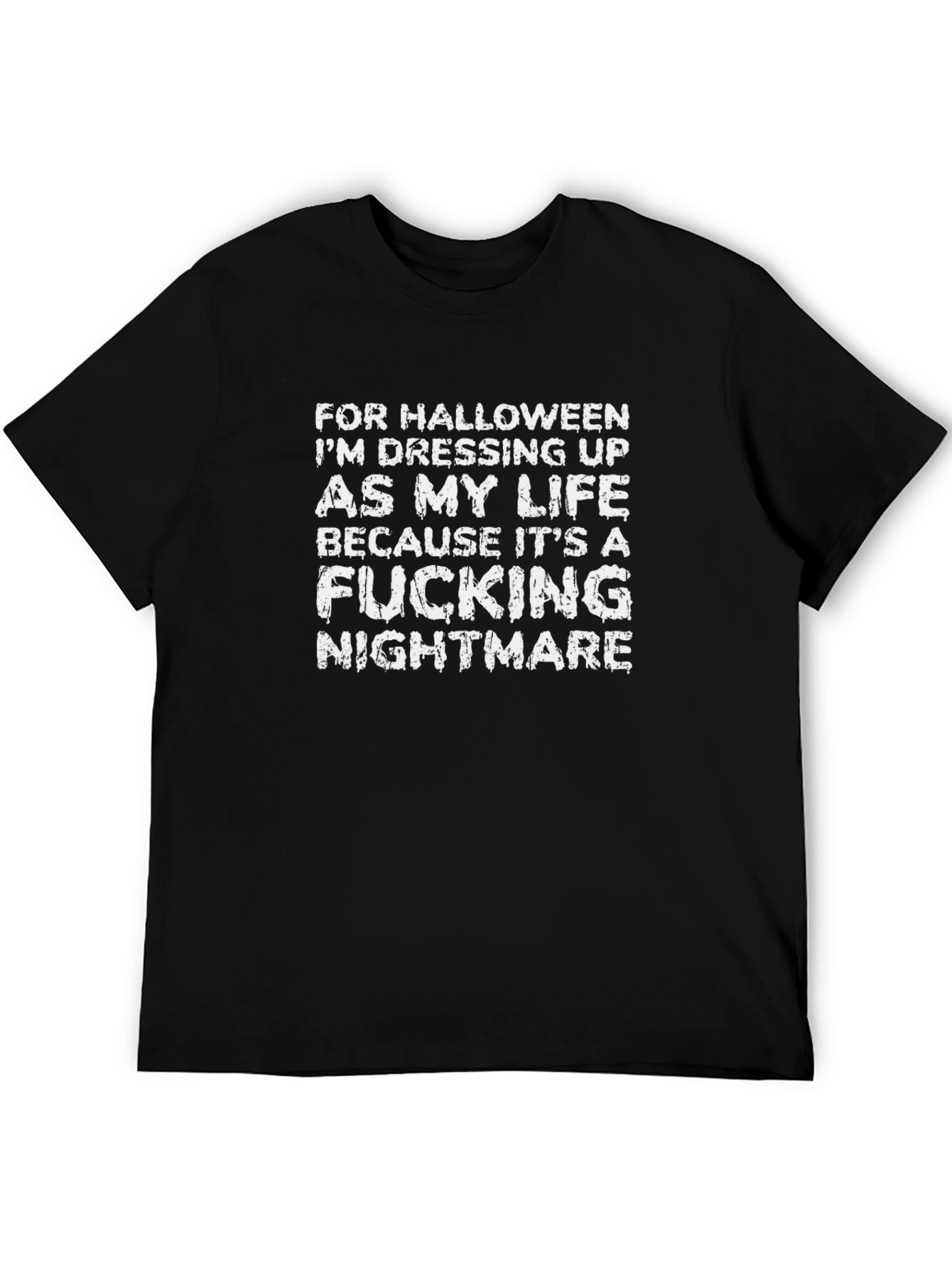 Black Halloween Nightmare T-Shirt Funny Costume Tee view 5