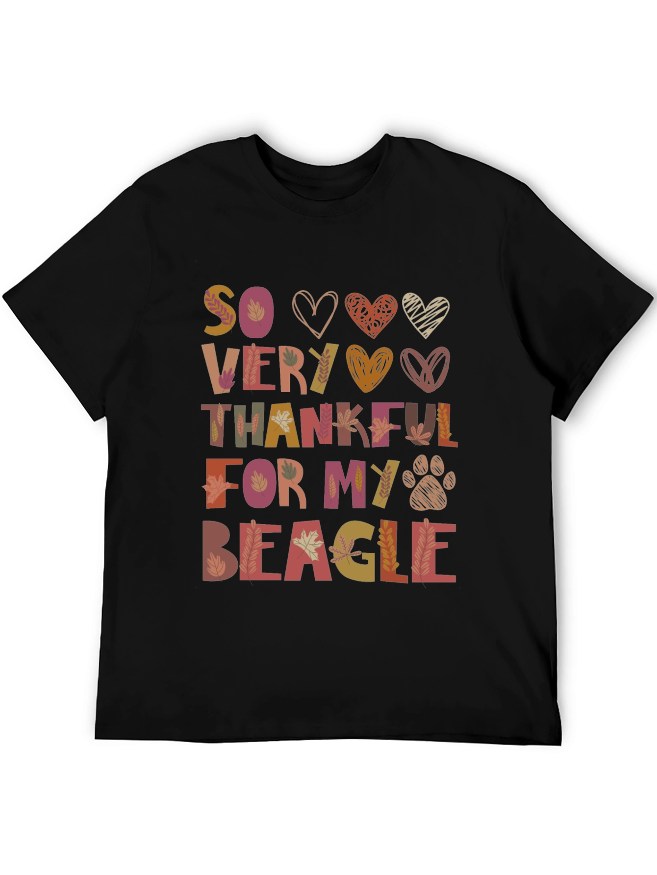 Black So Very Thankful For My Beagle T-Shirt view 5