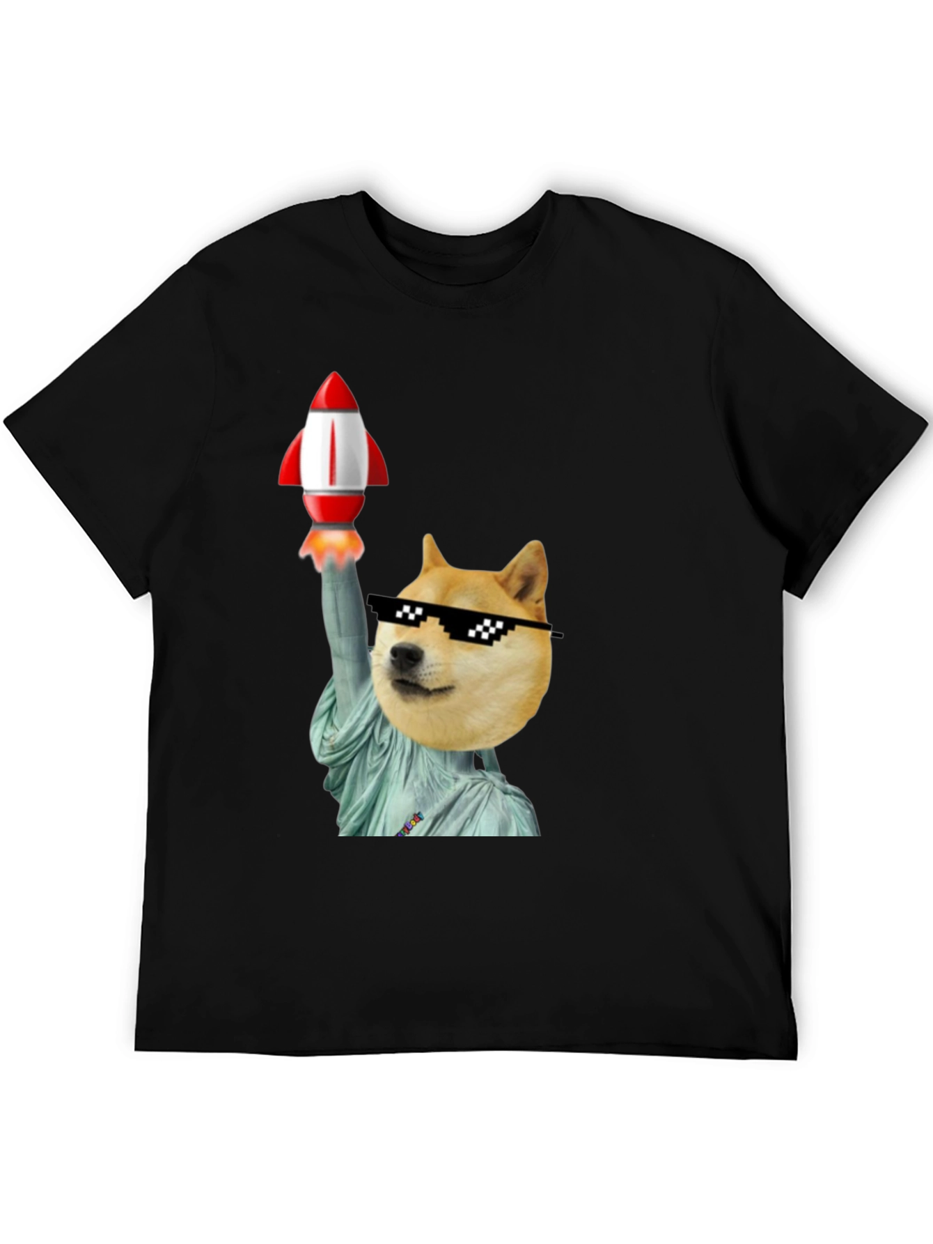 Black Doge Liberty Rocket T-Shirt view 5