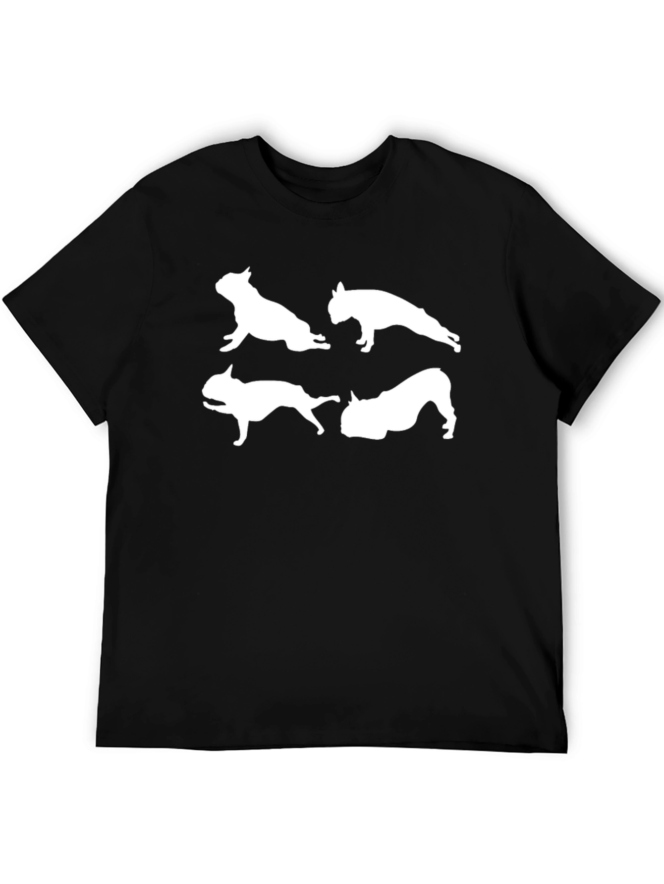 Black Dog Silhouette Graphic Tee - Black Crew Neck Shirt view 5