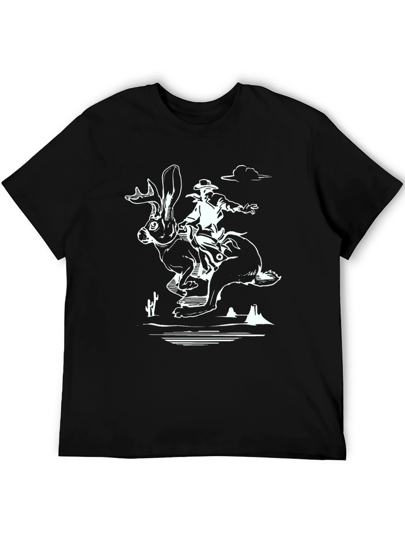 Black Jackalope Cowboy Graphic Tee view 5