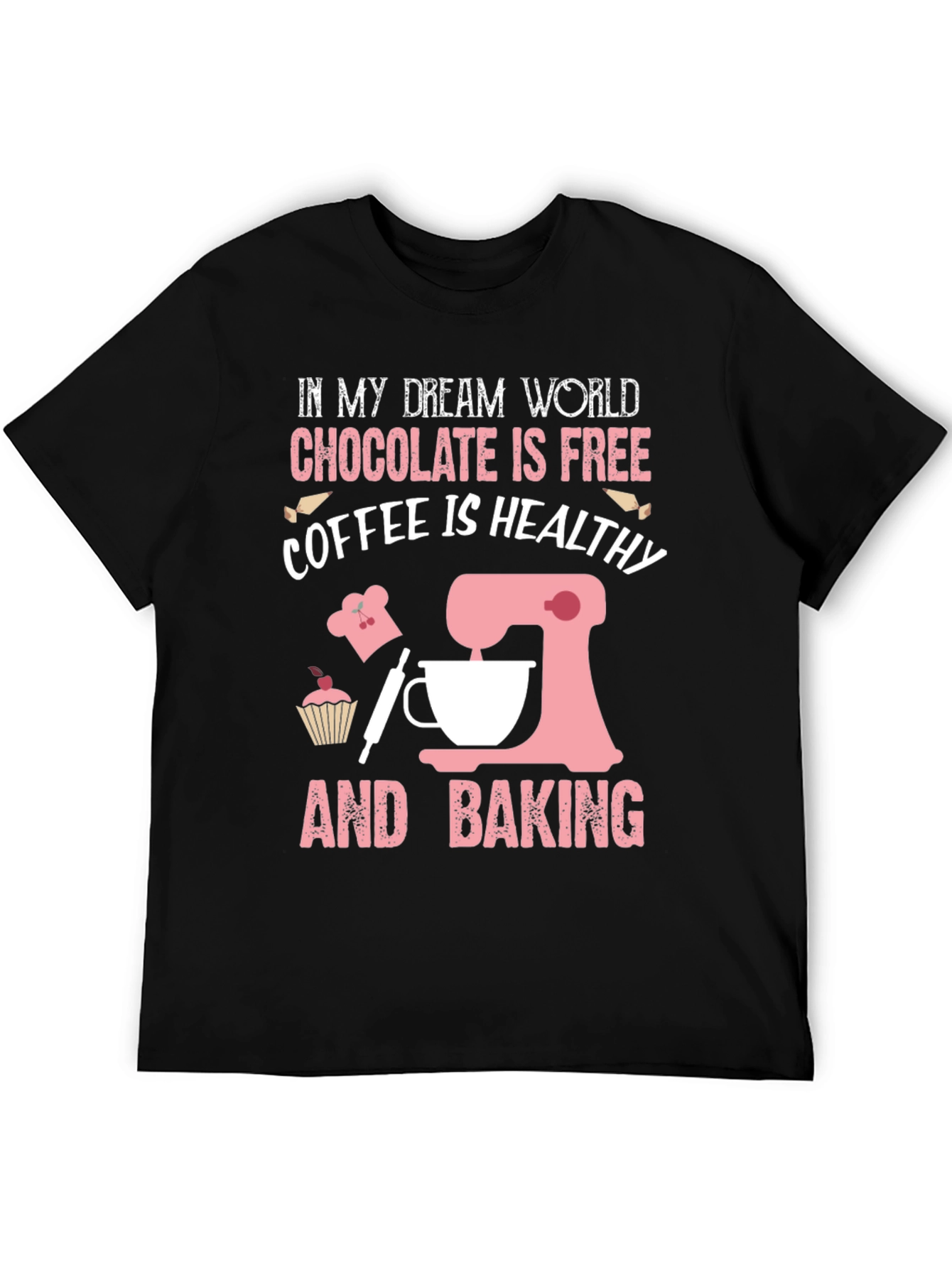 Black Dream World Baking T-Shirt view 5