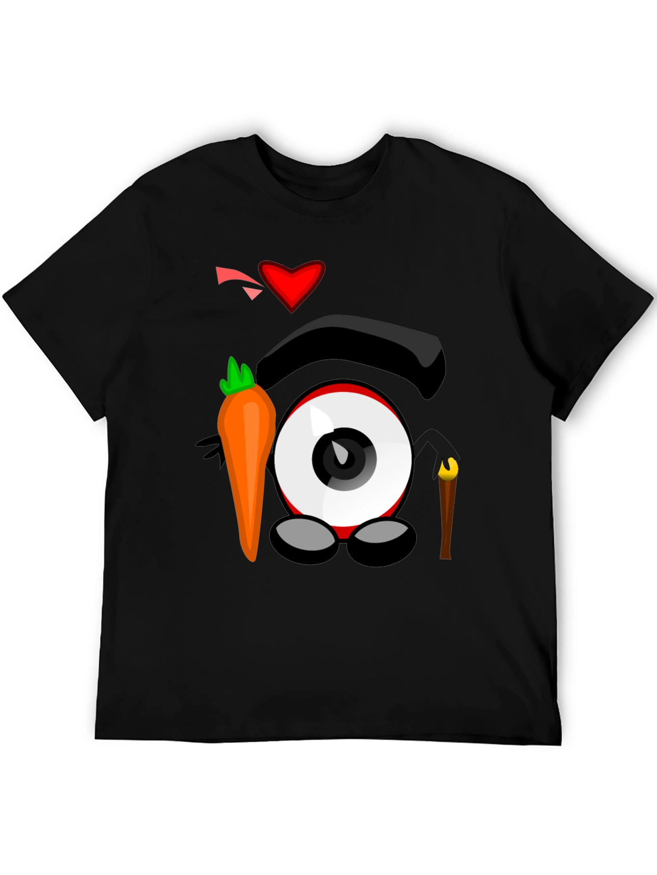 Black Eye Love Carrots Black Graphic Tee view 5