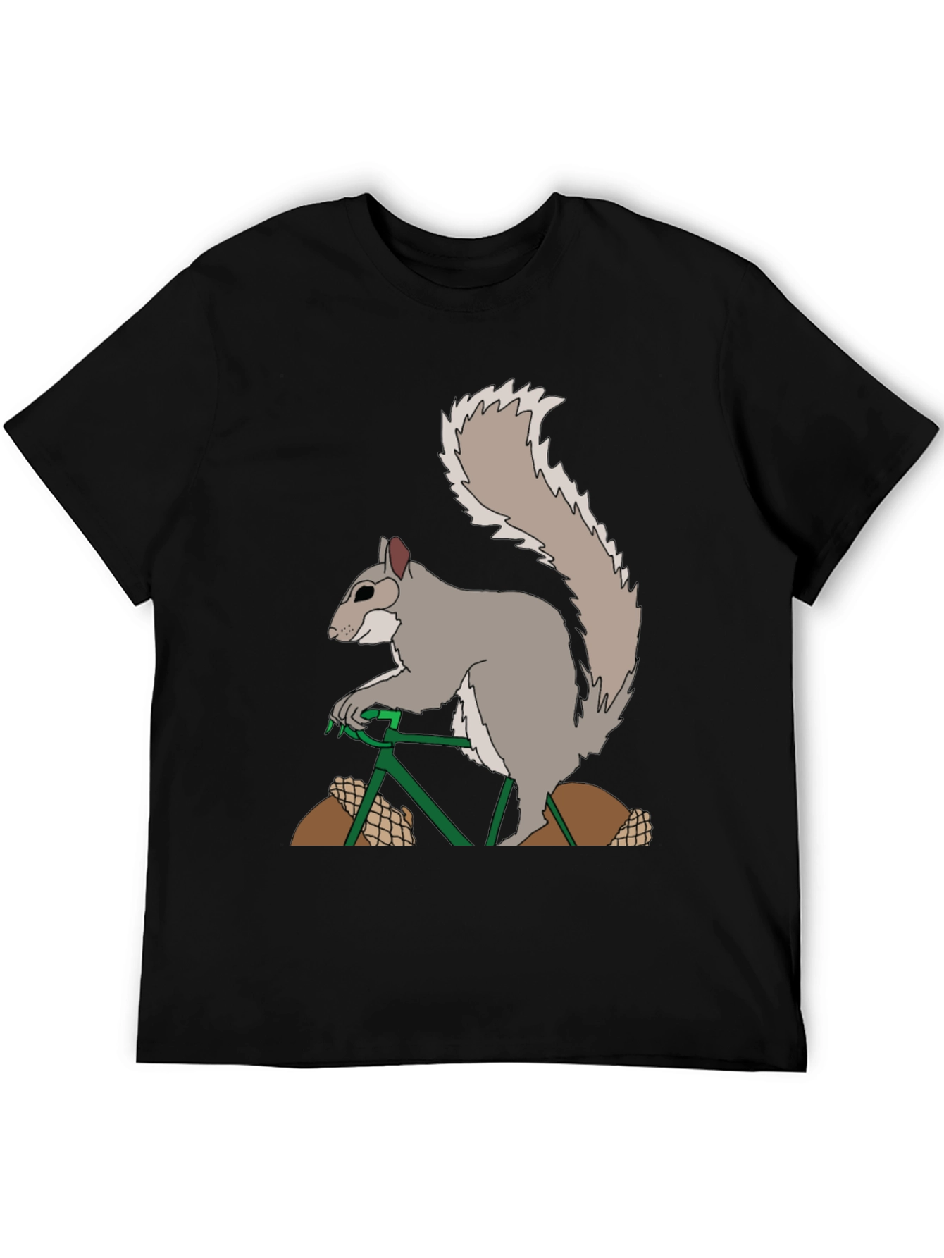 Black Squirrel on Bike Graphic Tee view 5