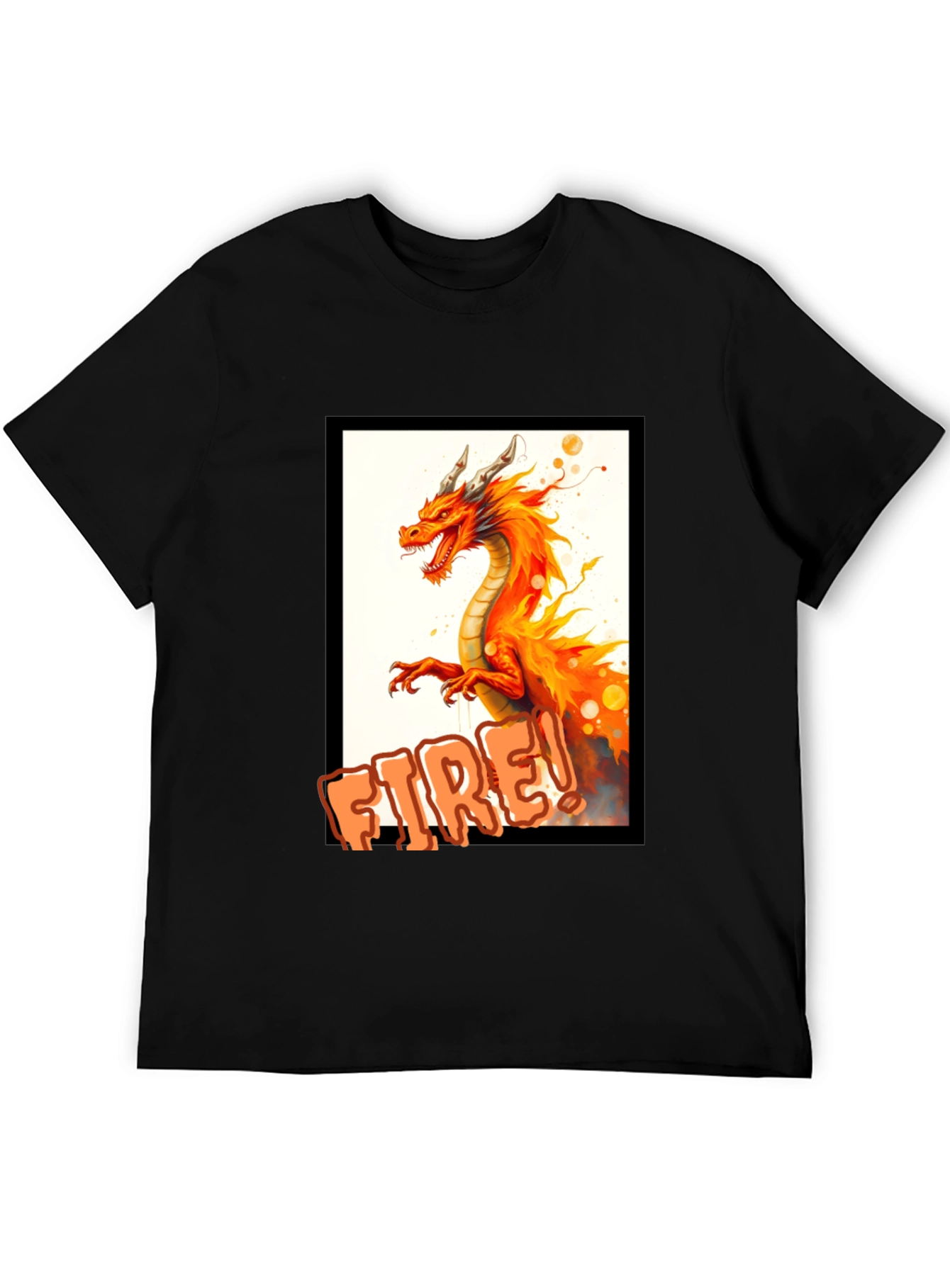 Black Fiery Dragon T-Shirt - Unleash the Dragon! view 5