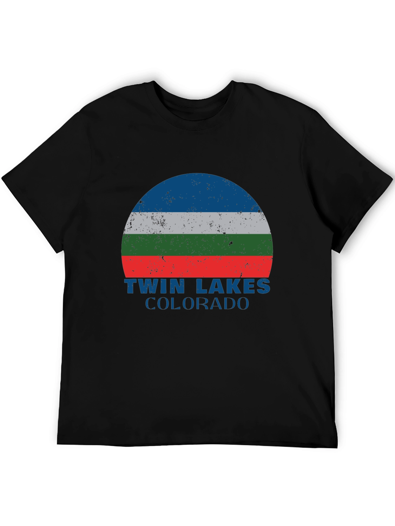 Black Twin Lakes Colorado Graphic T-Shirt view 5