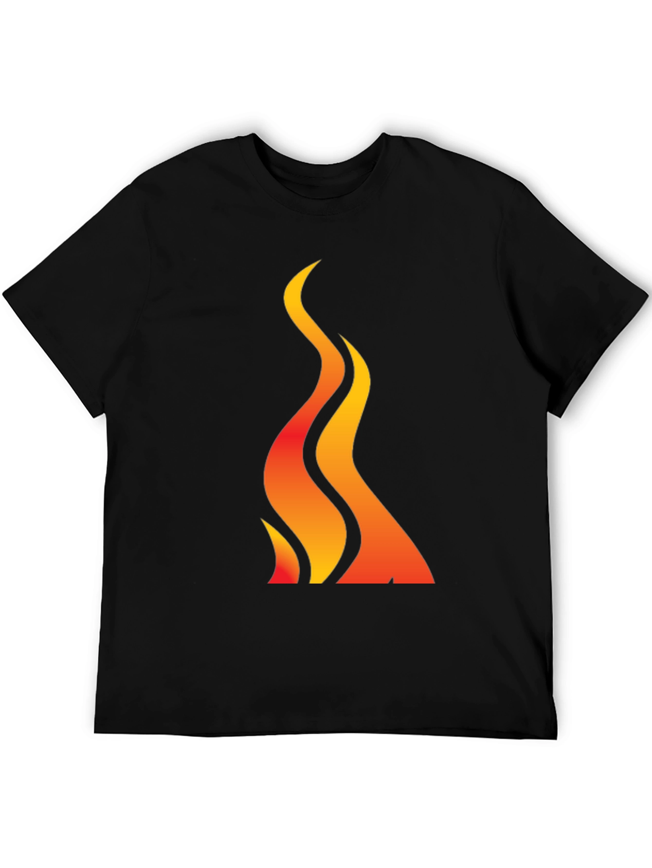 Black Flame Graphic Black T-Shirt view 5