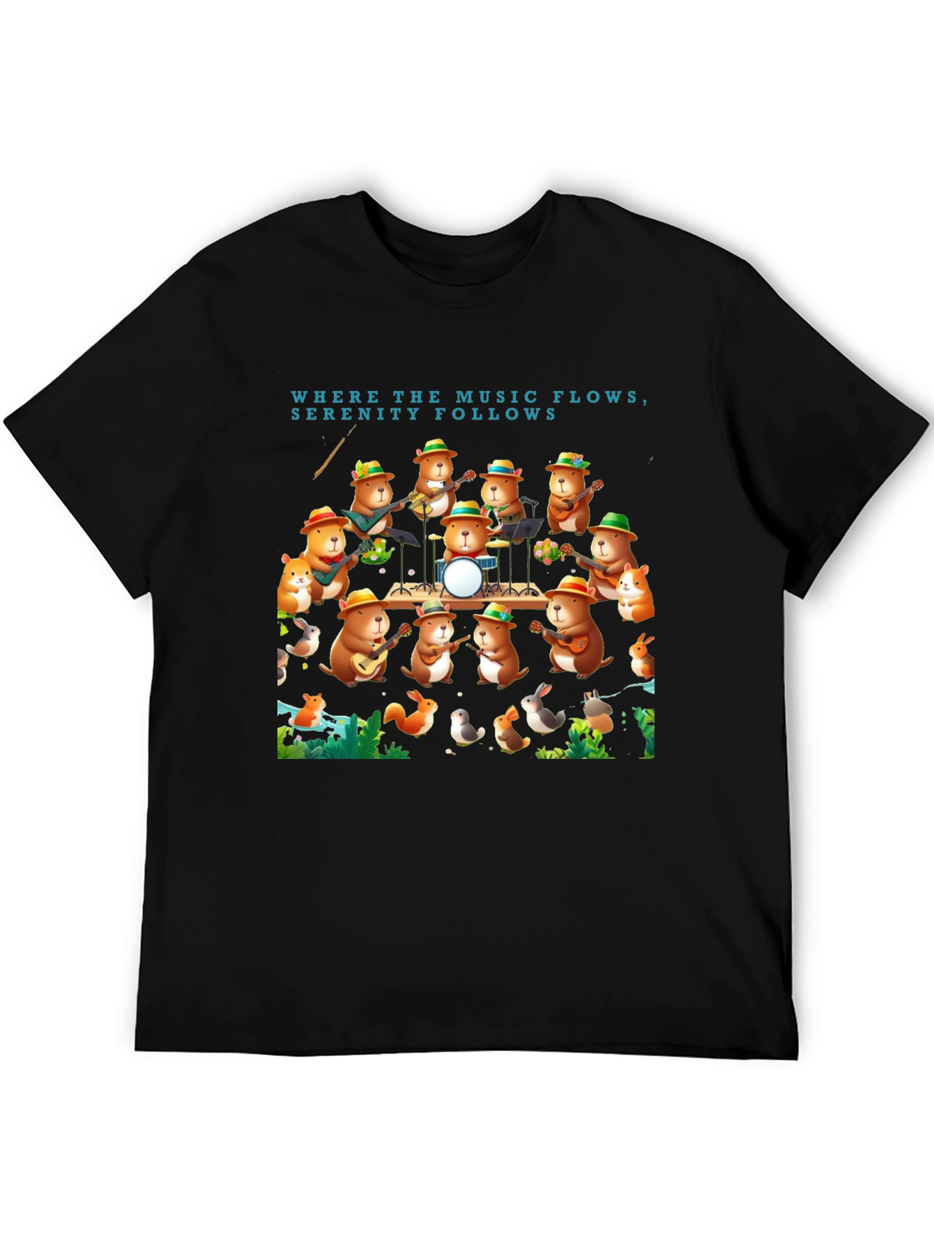 Black Musical Rodent Band T-Shirt view 5