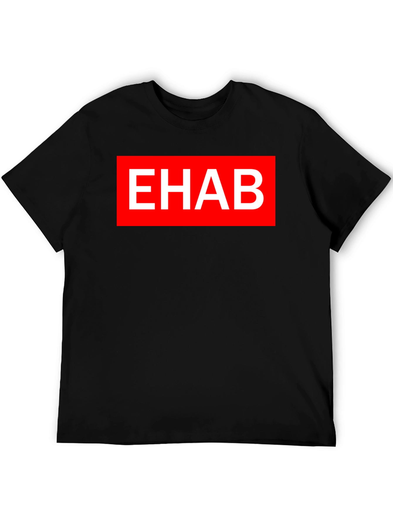 Black EHAB Graphic Tee - Bold Statement T-Shirt view 5