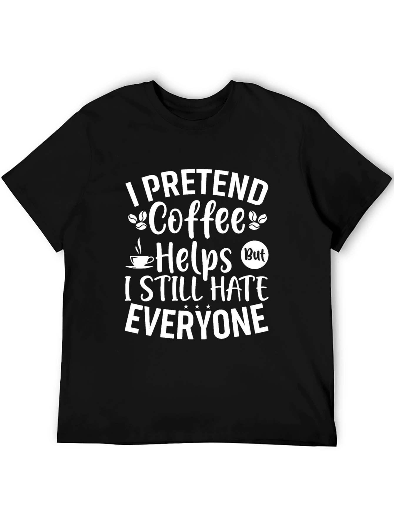 Black Coffee Hater T-Shirt - Funny Slogan Tee view 5