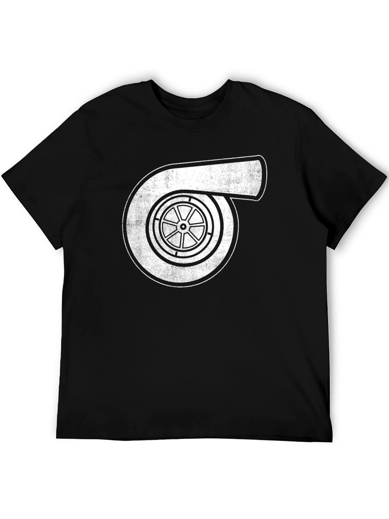Black Turbocharger Graphic Tee - Black Crew Neck view 5