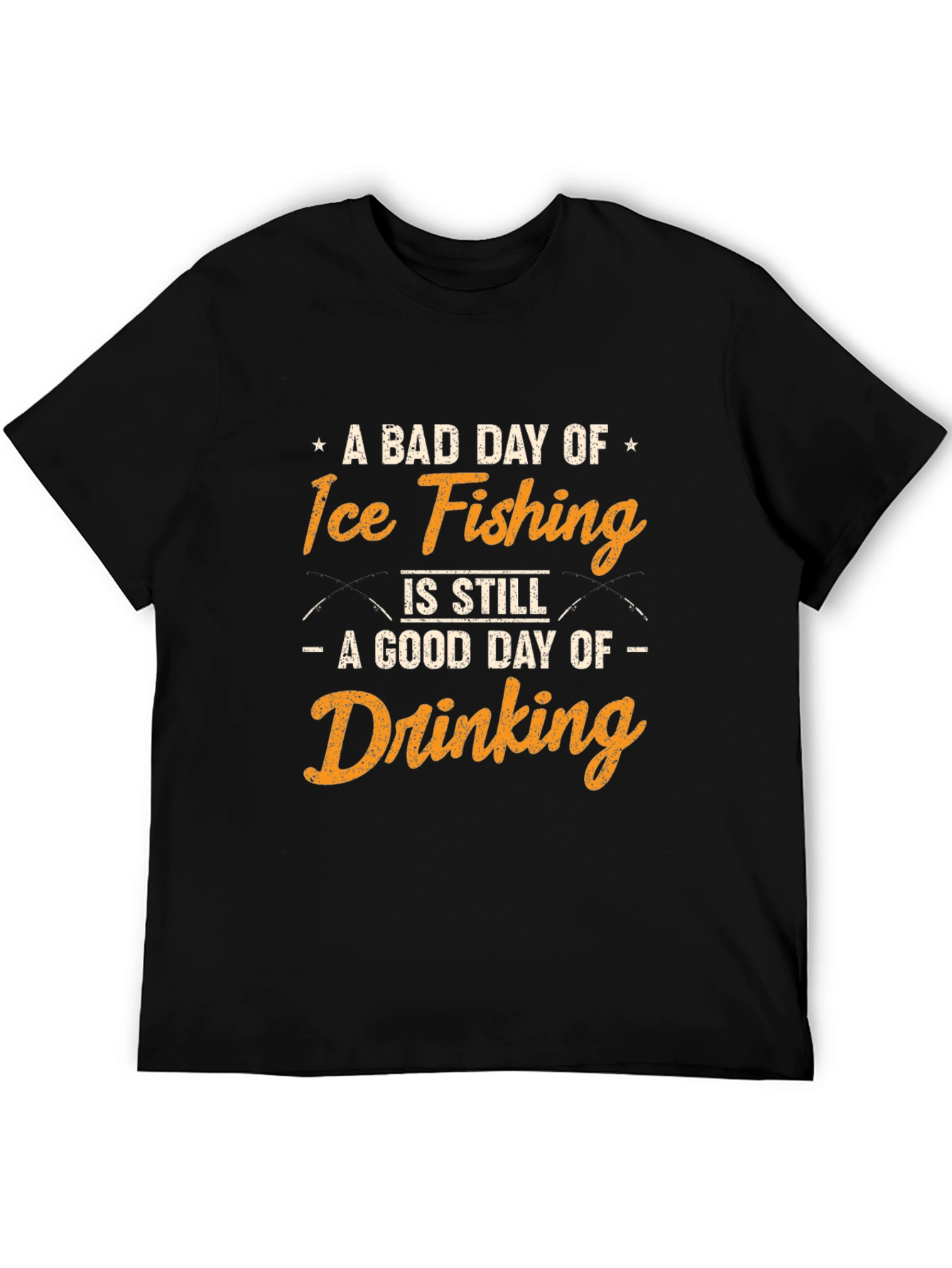 Black Ice Fishing & Drinking T-Shirt: Bad Day Still a Good Day! view 5