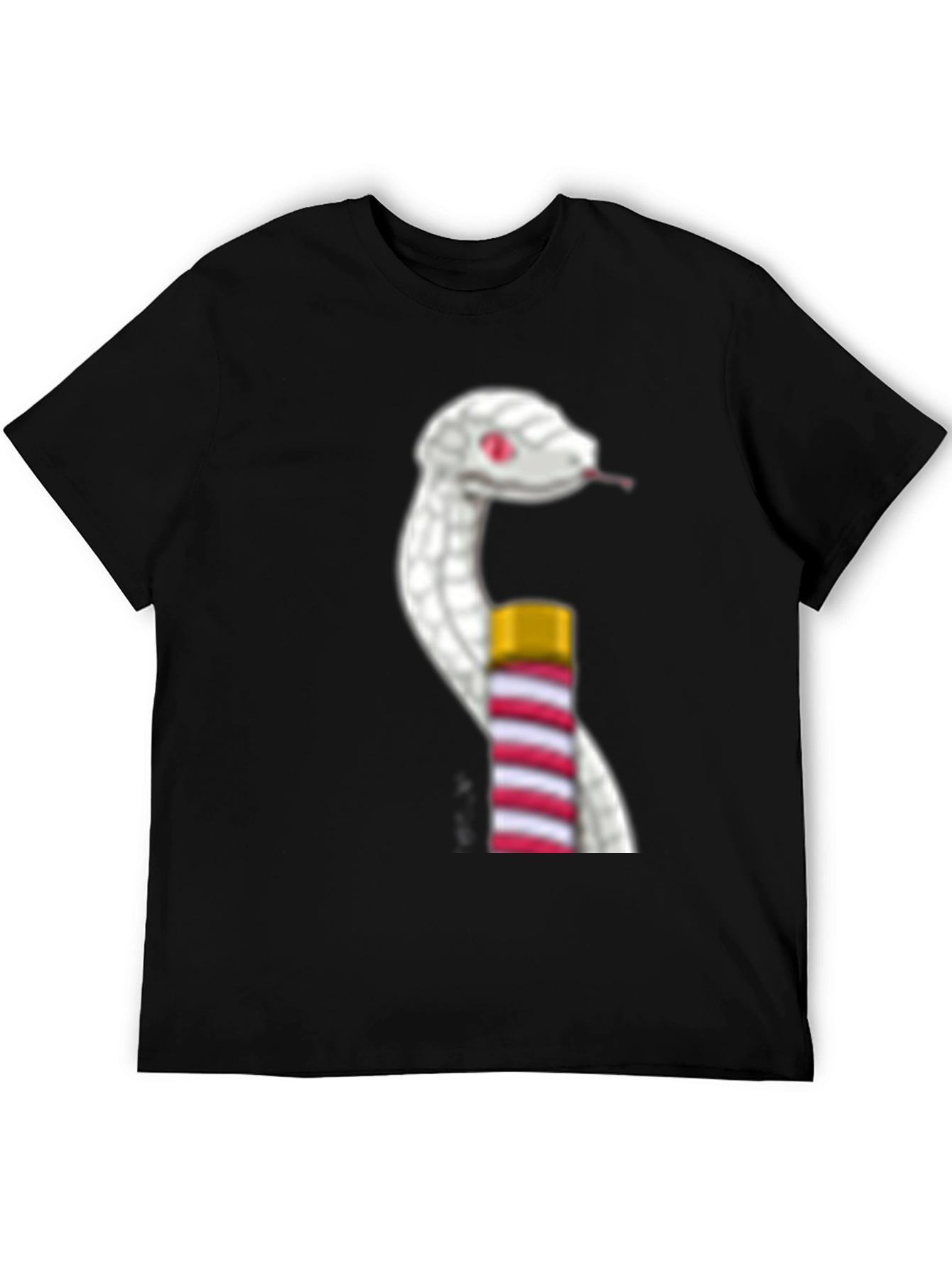 Black Snake & Staff T-Shirt - Stylish Graphic Tee view 5