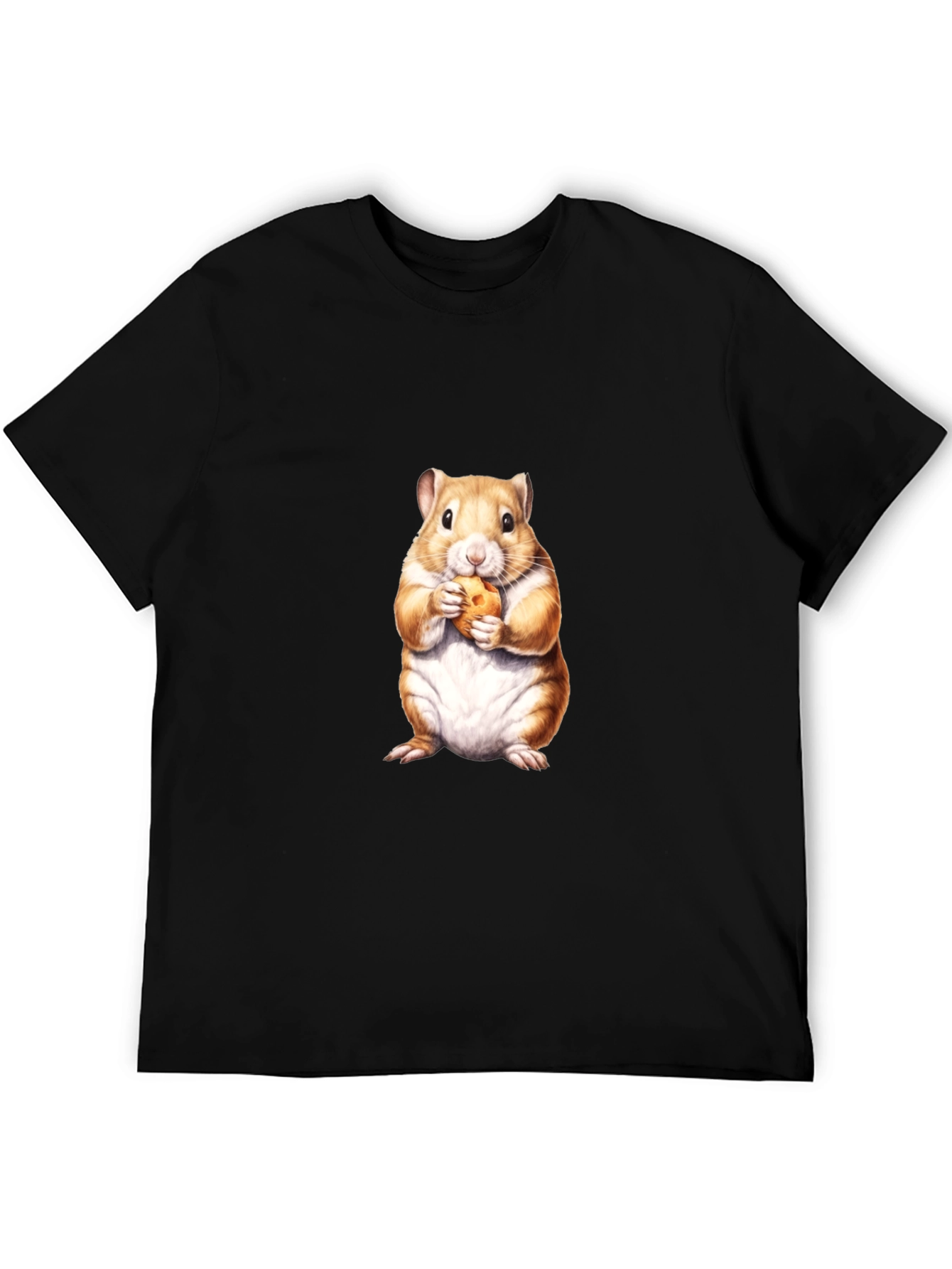 Black Hamster Eating Cookie Graphic Tee view 5