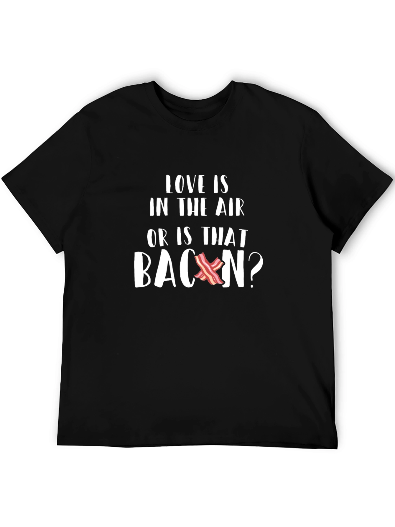 Black Love is in the Air Bacon T-Shirt view 5