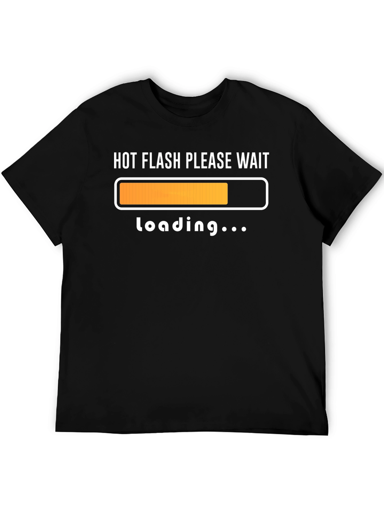 Black Hot Flash Loading T-Shirt Funny Menopause Tee view 5