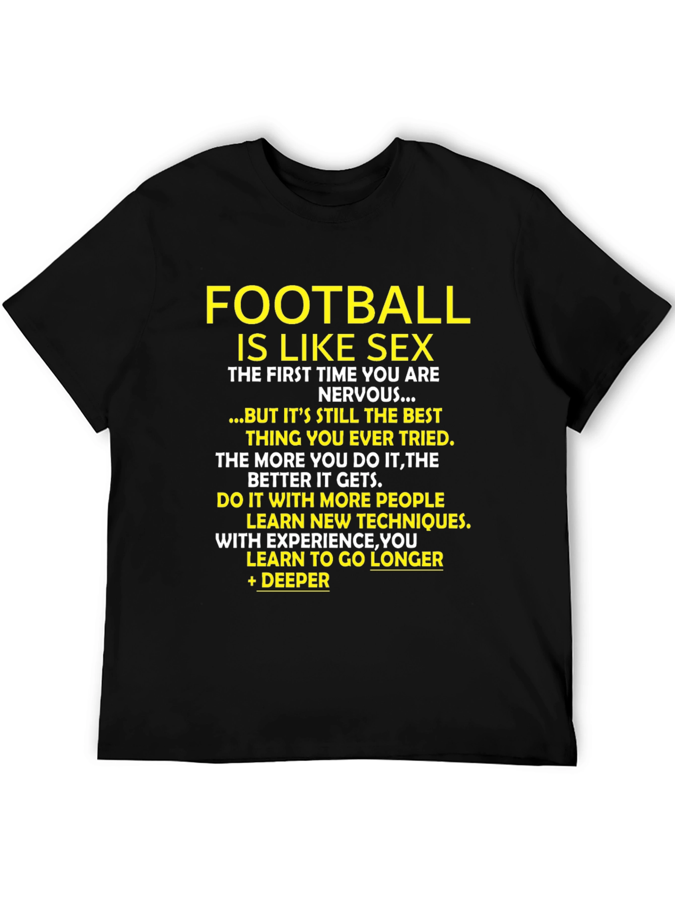 Black Football is Like Sex T-Shirt view 5