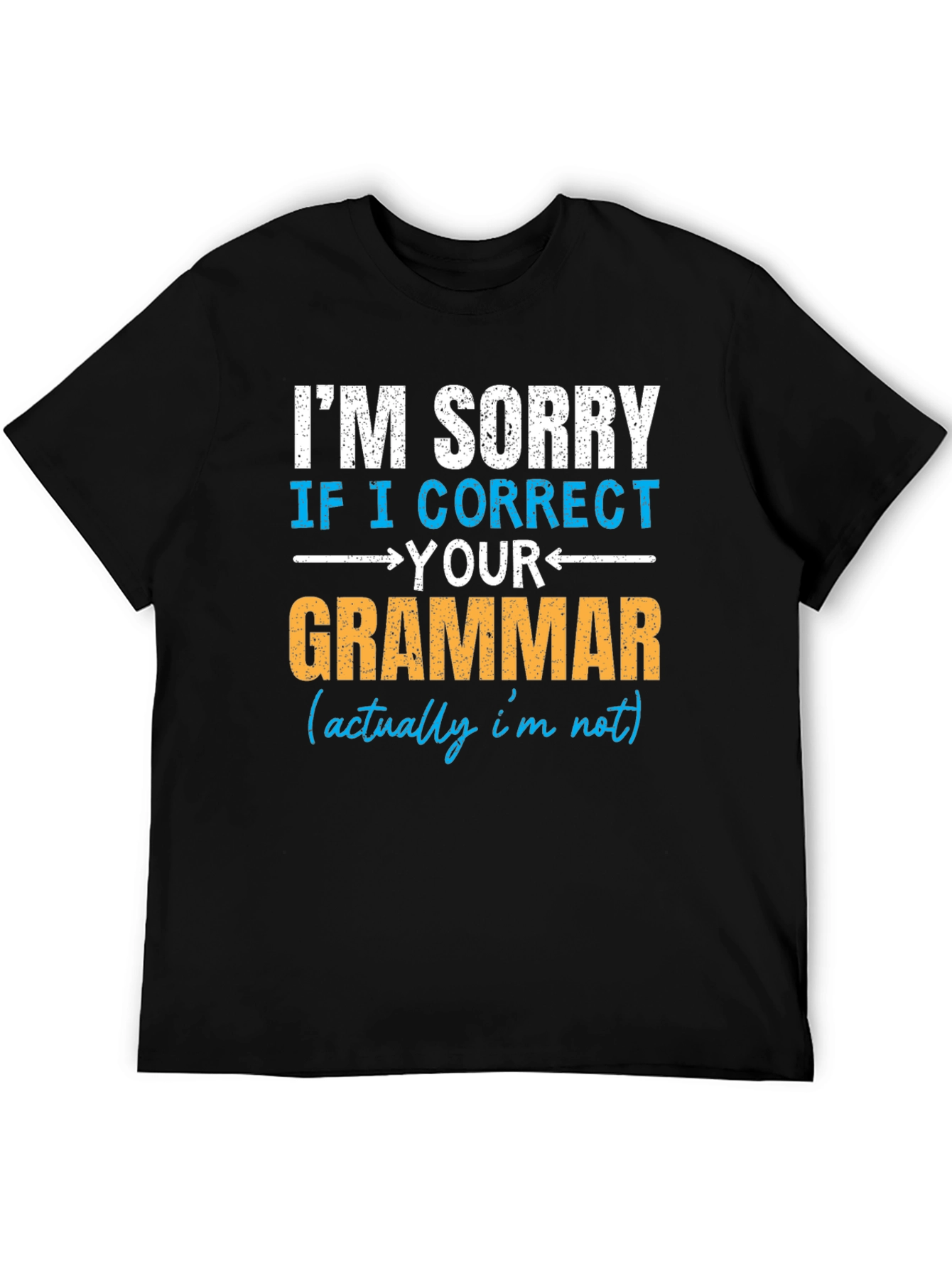 Black I Correct Your Grammar T-Shirt view 5