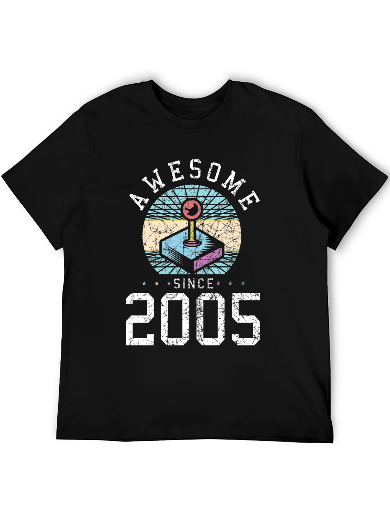 Black Awesome Since 2005 Gamer T-Shirt view 5