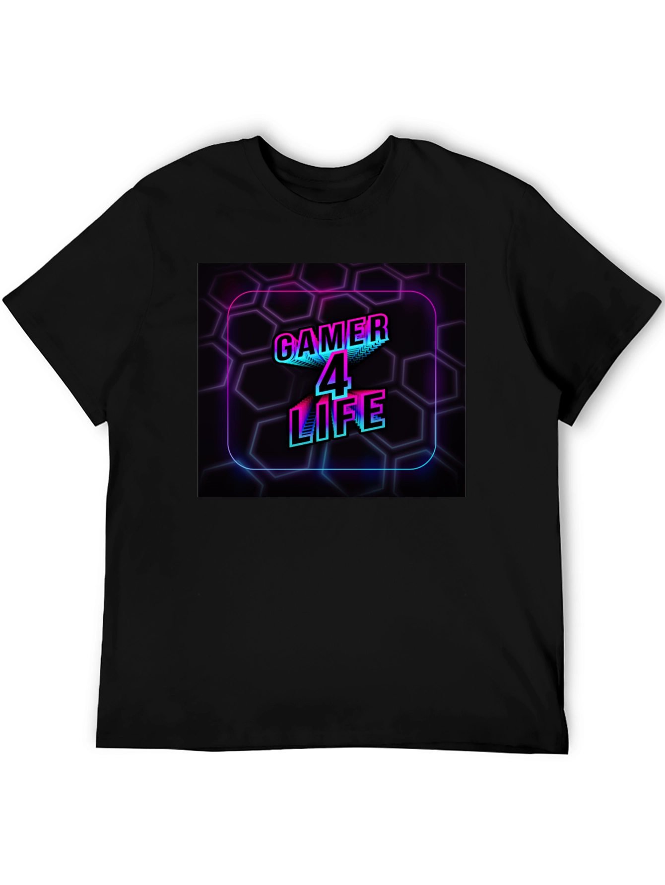 Black Gamer 4 Life Graphic T-Shirt - Black view 5