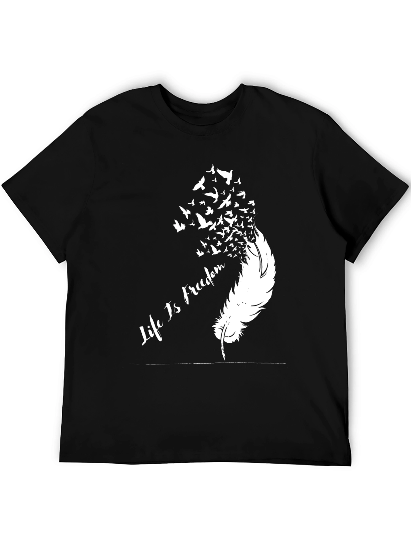 Black Life is Freedom Feather Bird T-Shirt view 5